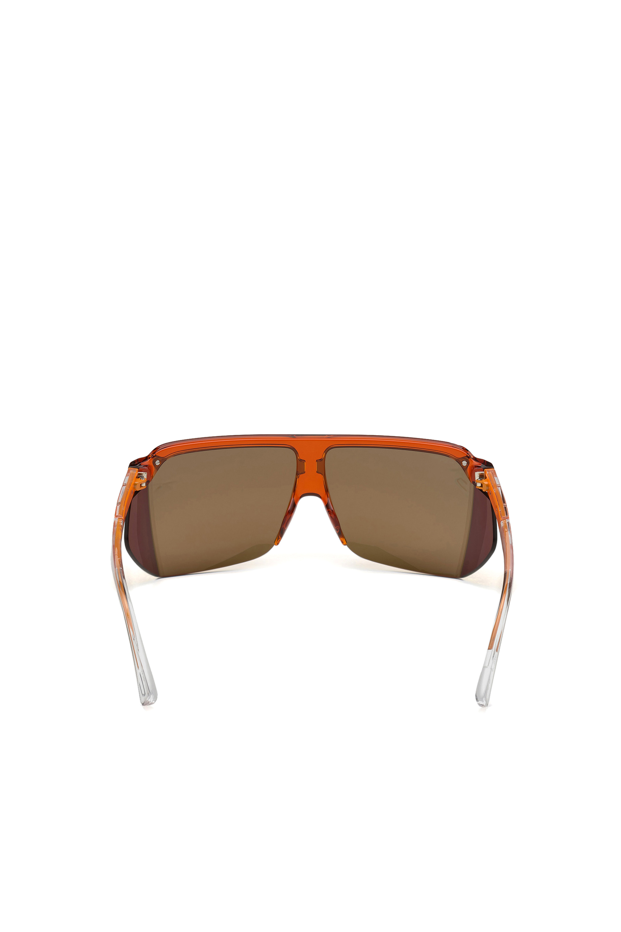 Diesel - DL0319, Man's Wraparound glasess in acetate and metal in Orange - 4