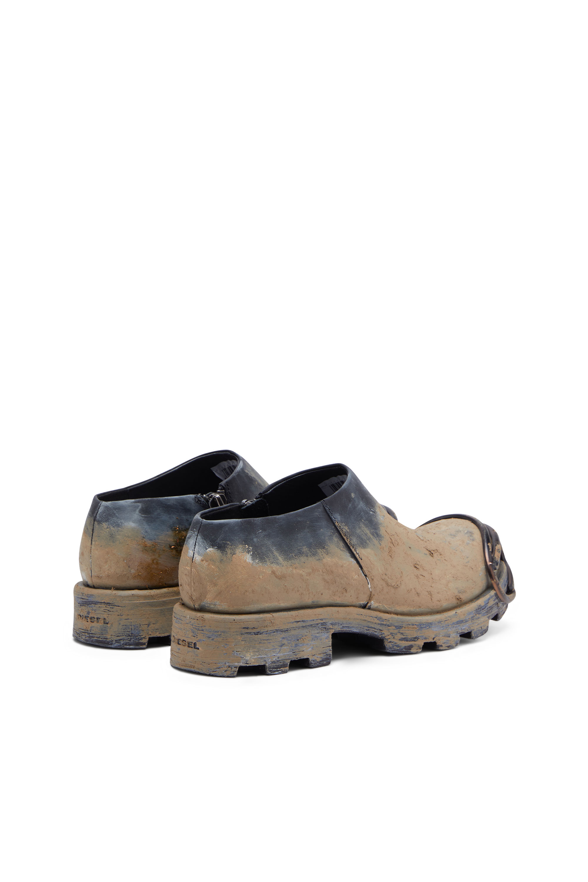Diesel - D-HAMMER AB D, Man's D-Hammer Ab D Boots - Low-cut boots with mud treatment in Brown/Blue - 3