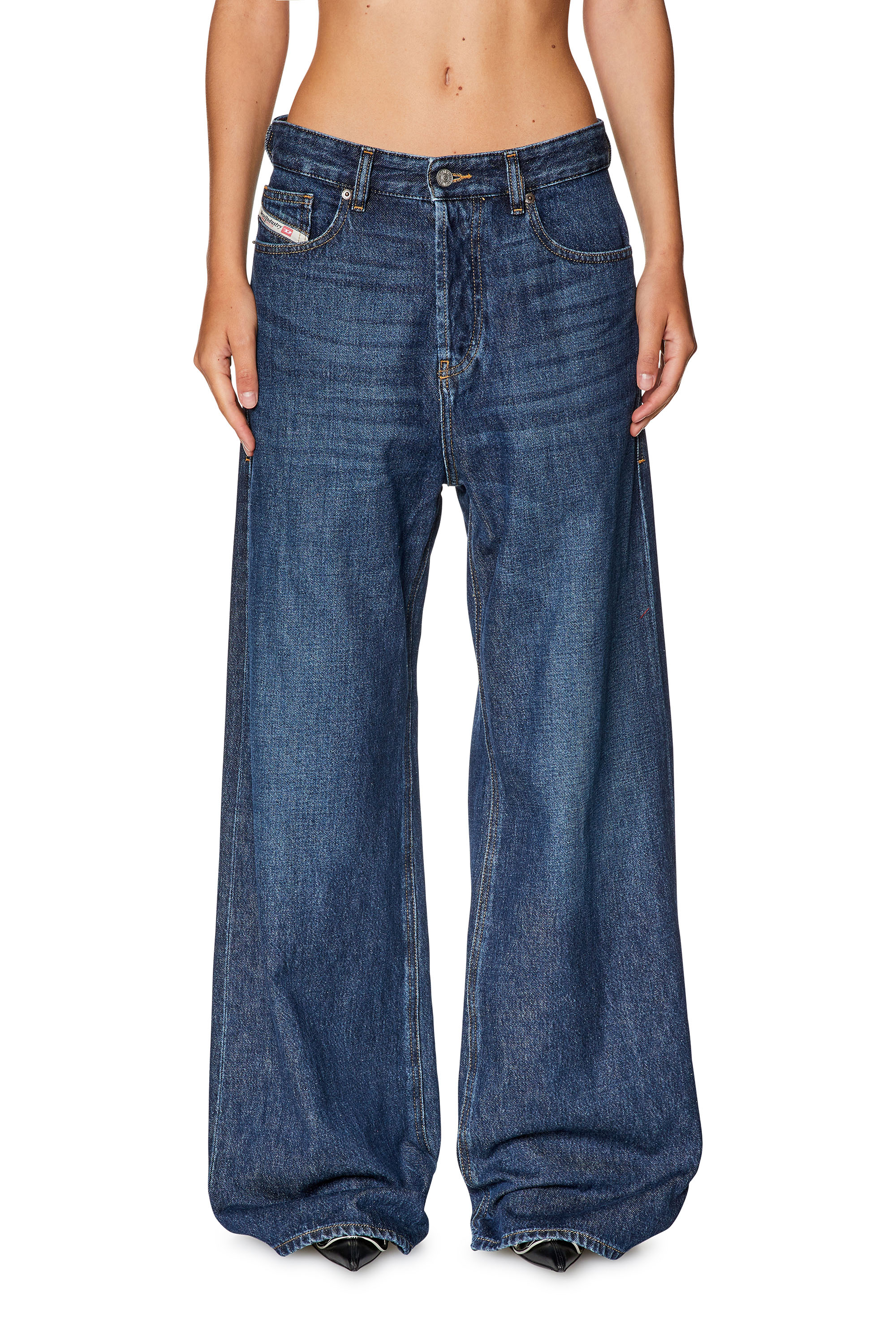 Diesel - Woman's Relaxed Jeans 1996 D-Sire 09C03, Dark Blue - 1