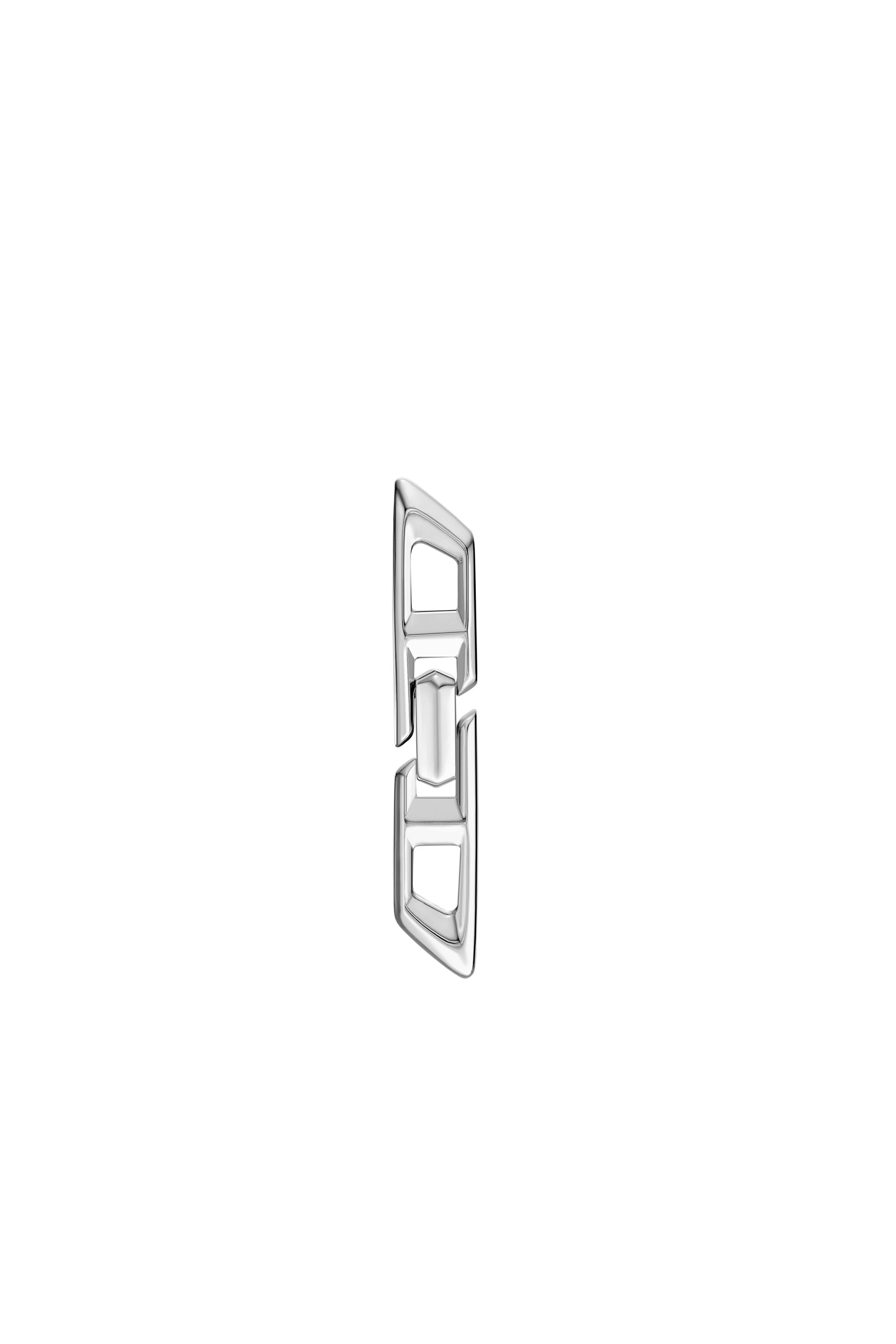 Diesel - DL1348040 STERLING SILVER JEWEL, Unisex's D Logo Sterling Silver Drop Earring in Silver - 2