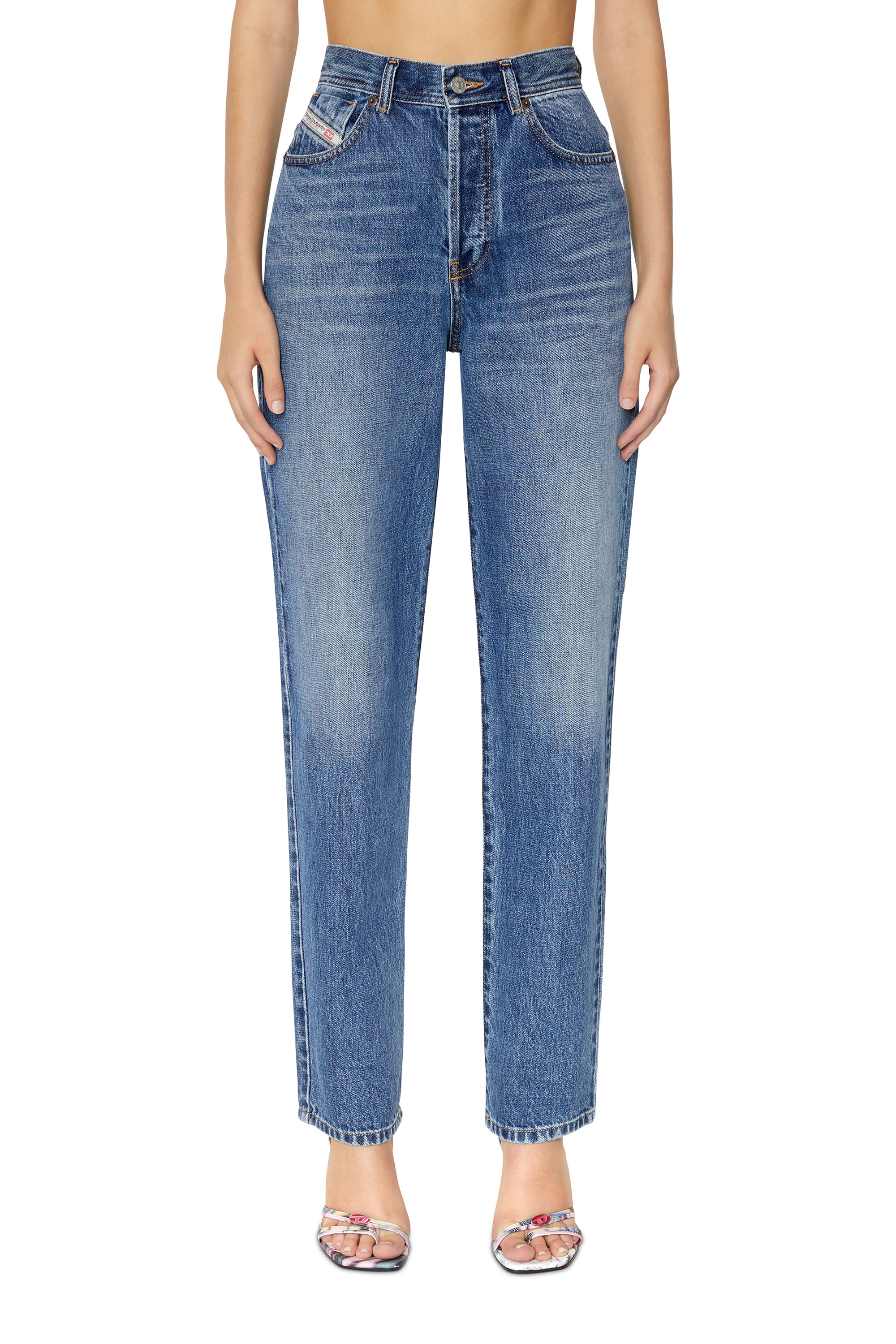 Diesel - Straight Jeans 1956 D-Tulip 007C2, Woman's Straight Jeans - 1956 D-Tulip in Medium blue - 1
