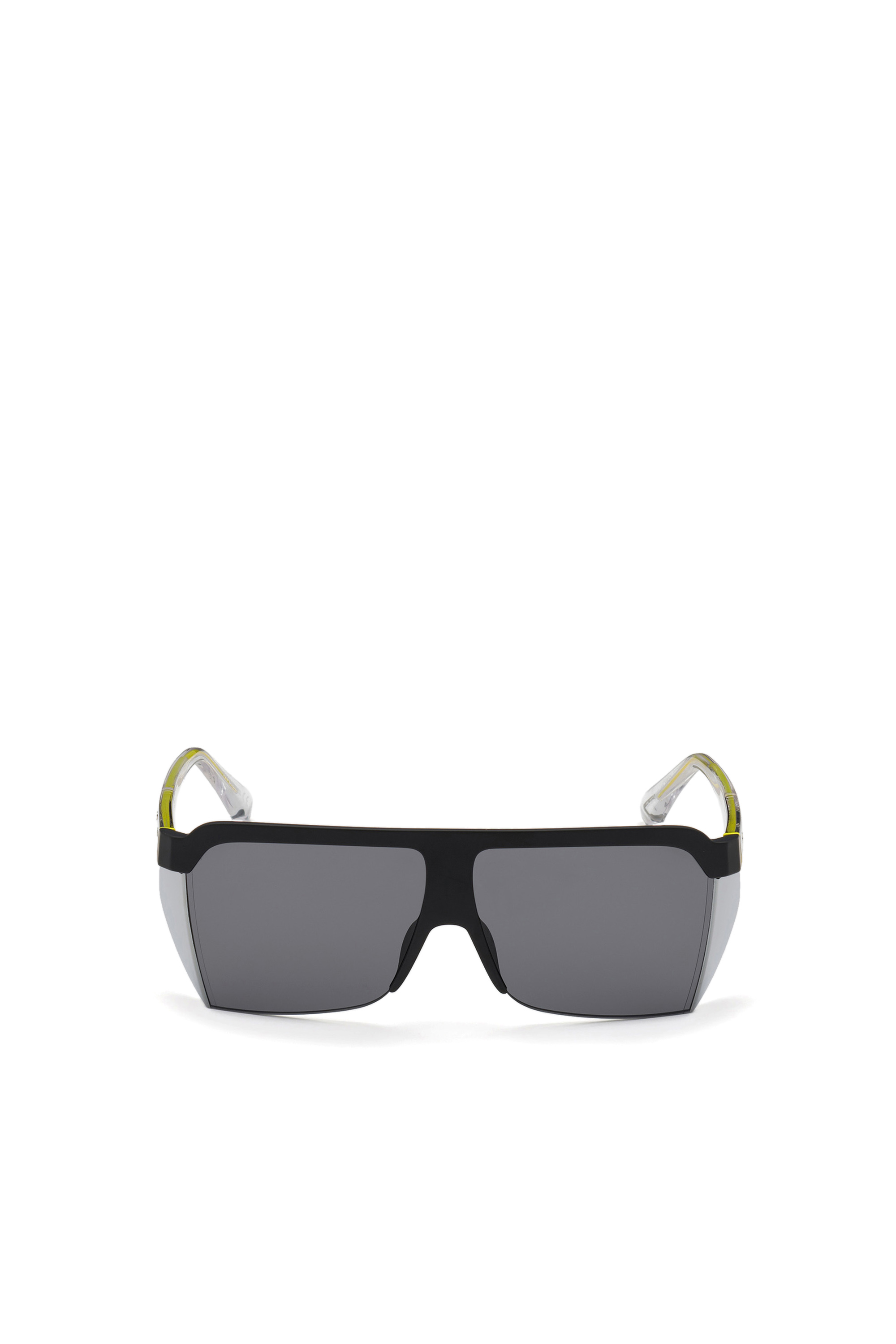 Diesel - DL0319, Man's Wraparound glasess in acetate and metal in Black - 2
