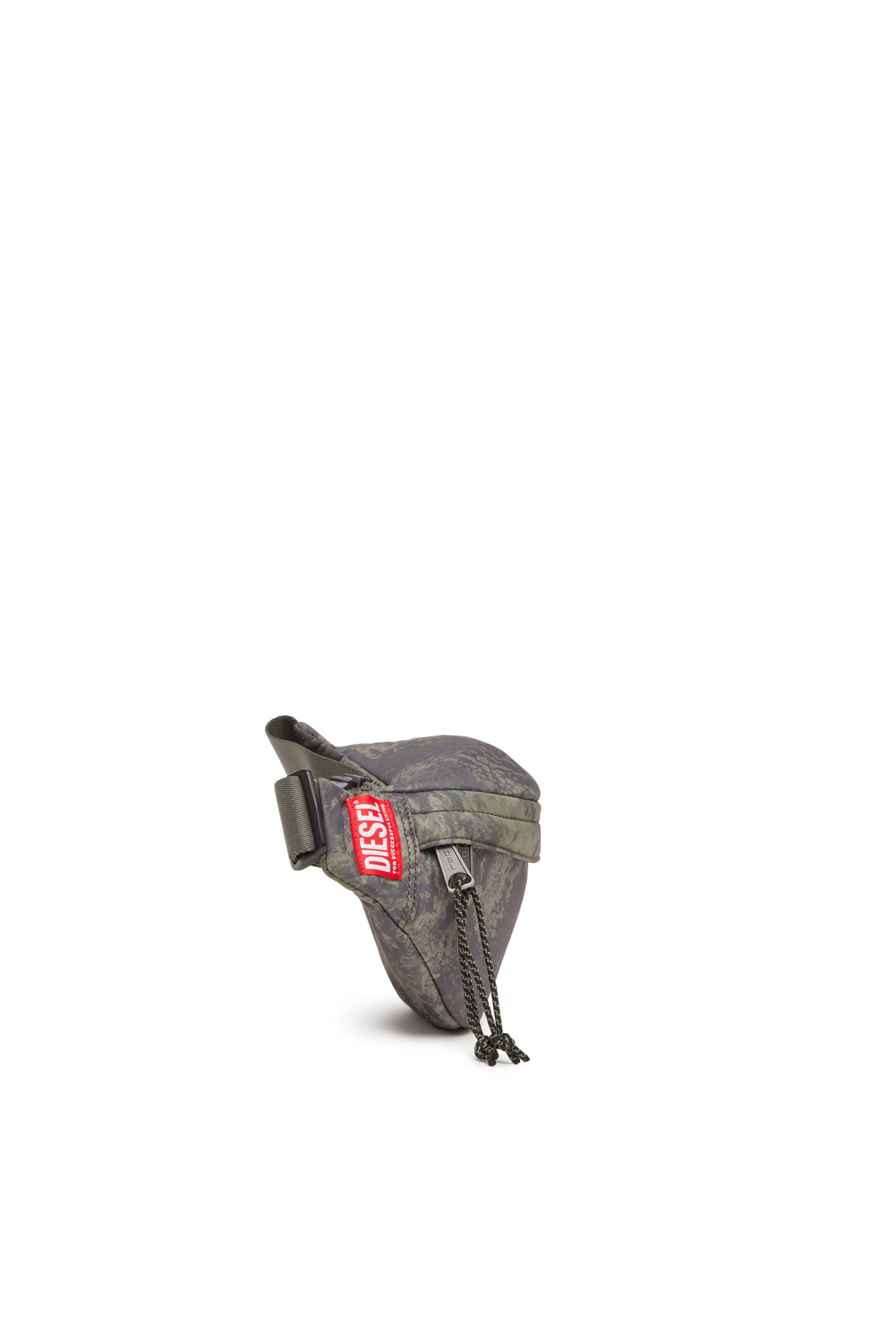 Diesel - RAVE BELTBAG X, Man's Rave Beltbag X - Belt bag in recycled earth-print fabric in Green - 3