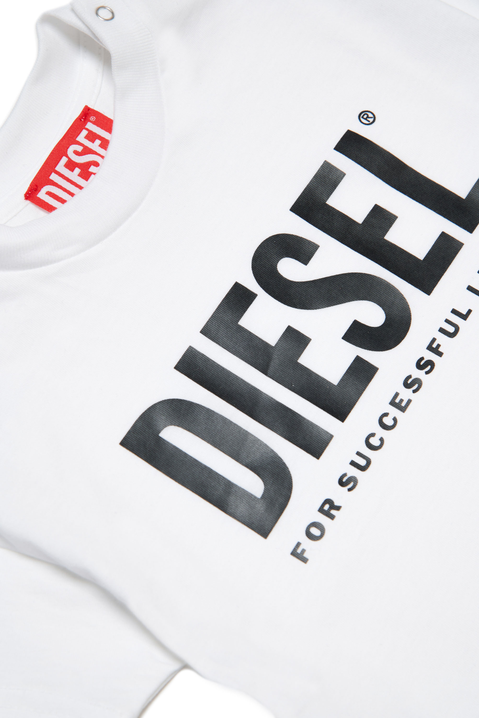 Diesel - TGIUB, Unisex's T-shirt with logo print in White - 3