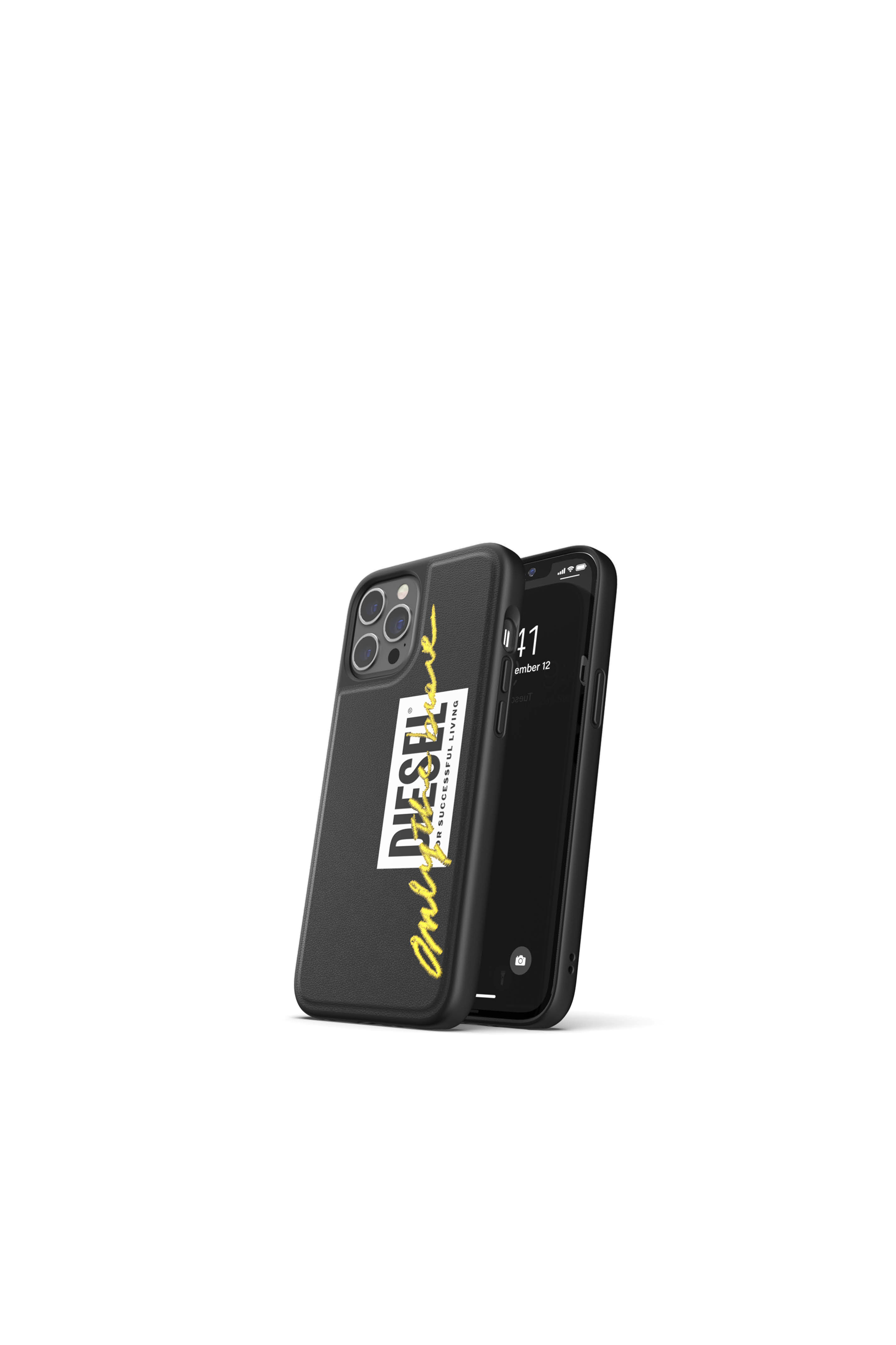 Diesel - 42508 STANDARD CASE, Unisex's Moulded Case Core for iPhone 12 Pro Max in Black/Yellow - 3