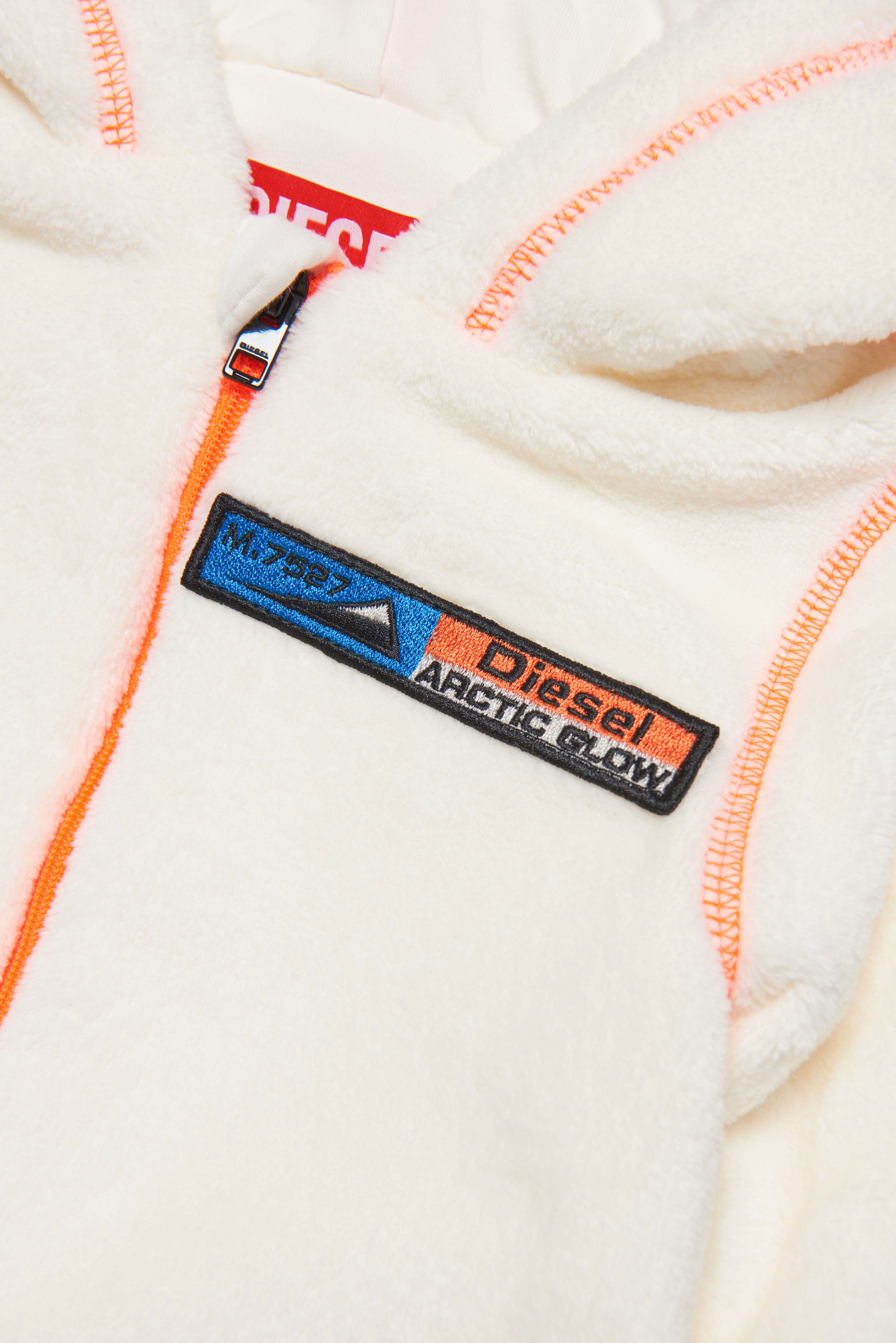 Diesel - JOBRILLIB-SKI, Unisex's Fleece jumpsuit with contrast trims in White - 3