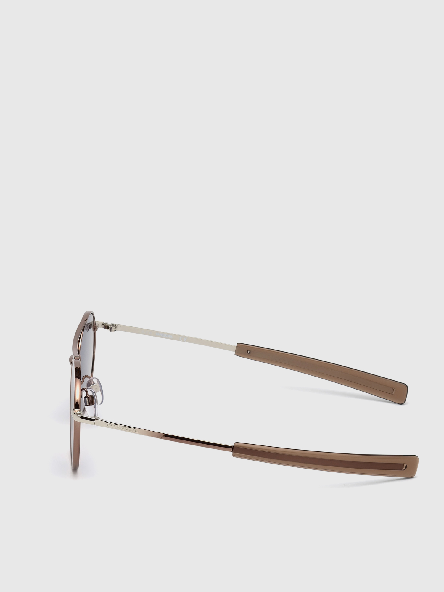 Diesel - DL0220, Man's Round shape eyewear with thin temples in Bronze - 3