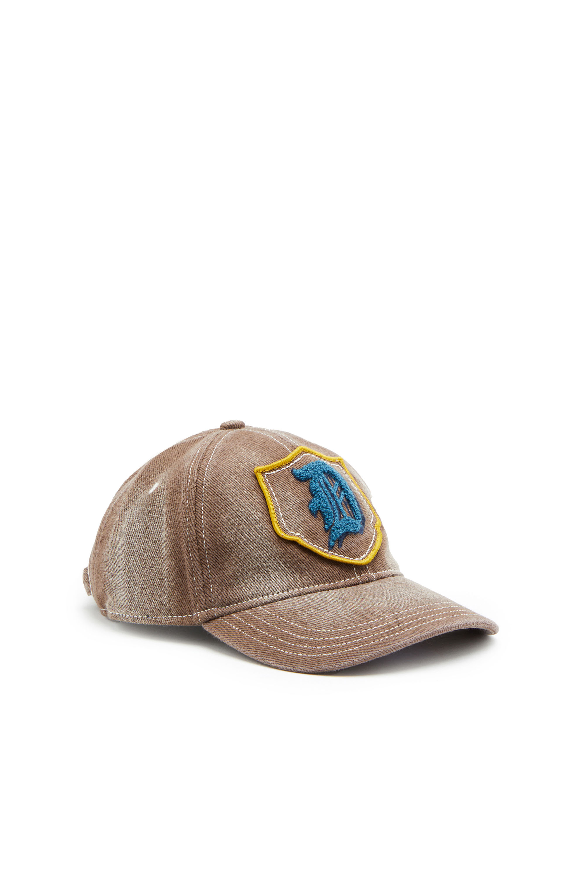 Diesel - C-VARS, Man's Baseball cap with Terry patch in Light Brown - 1
