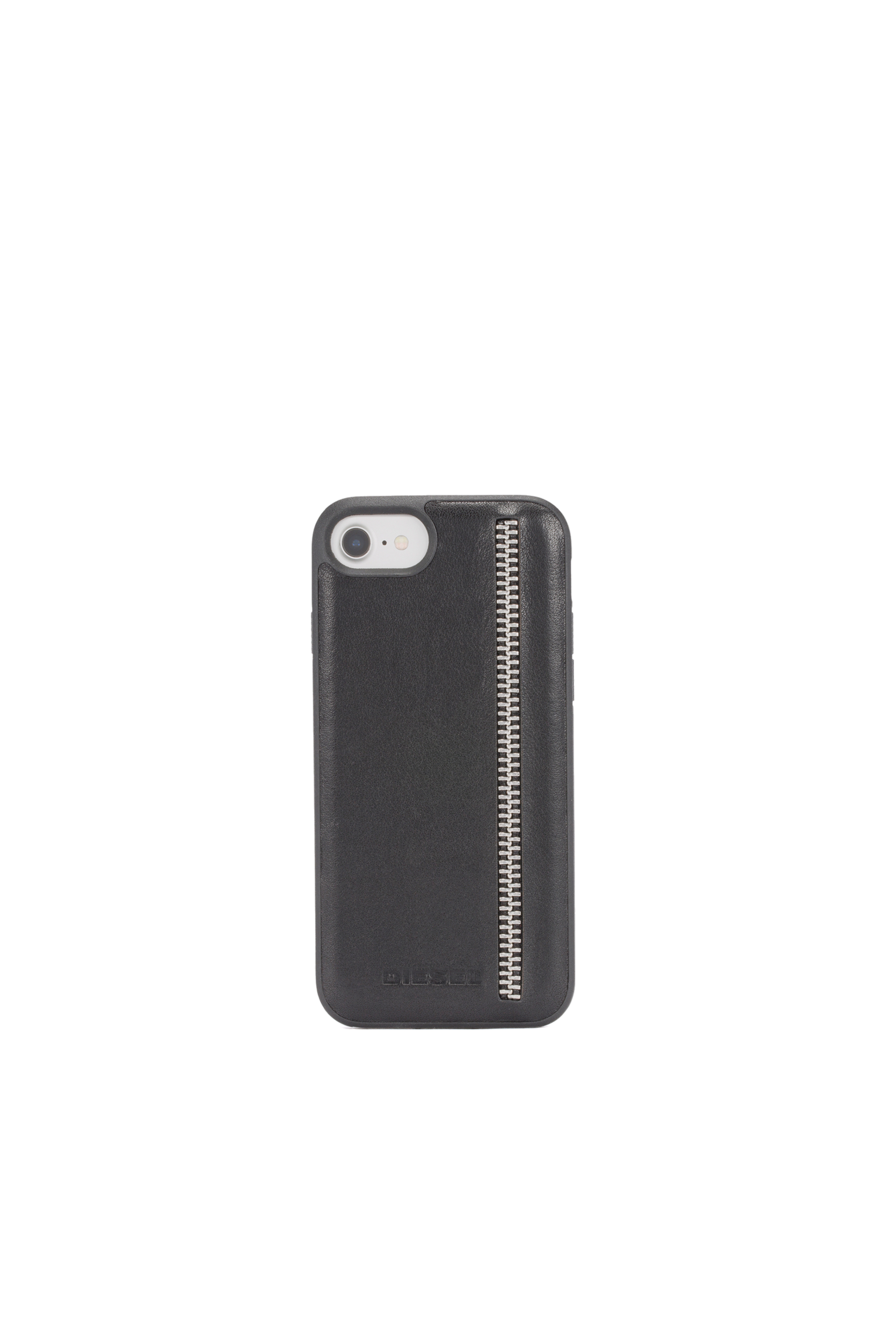 Diesel - ZIP BLACK LEATHER IPHONE 8/7/6s/6 CASE, Unisex's Zip black leather case, iPhone 8/7/6s/6 in Black - 2