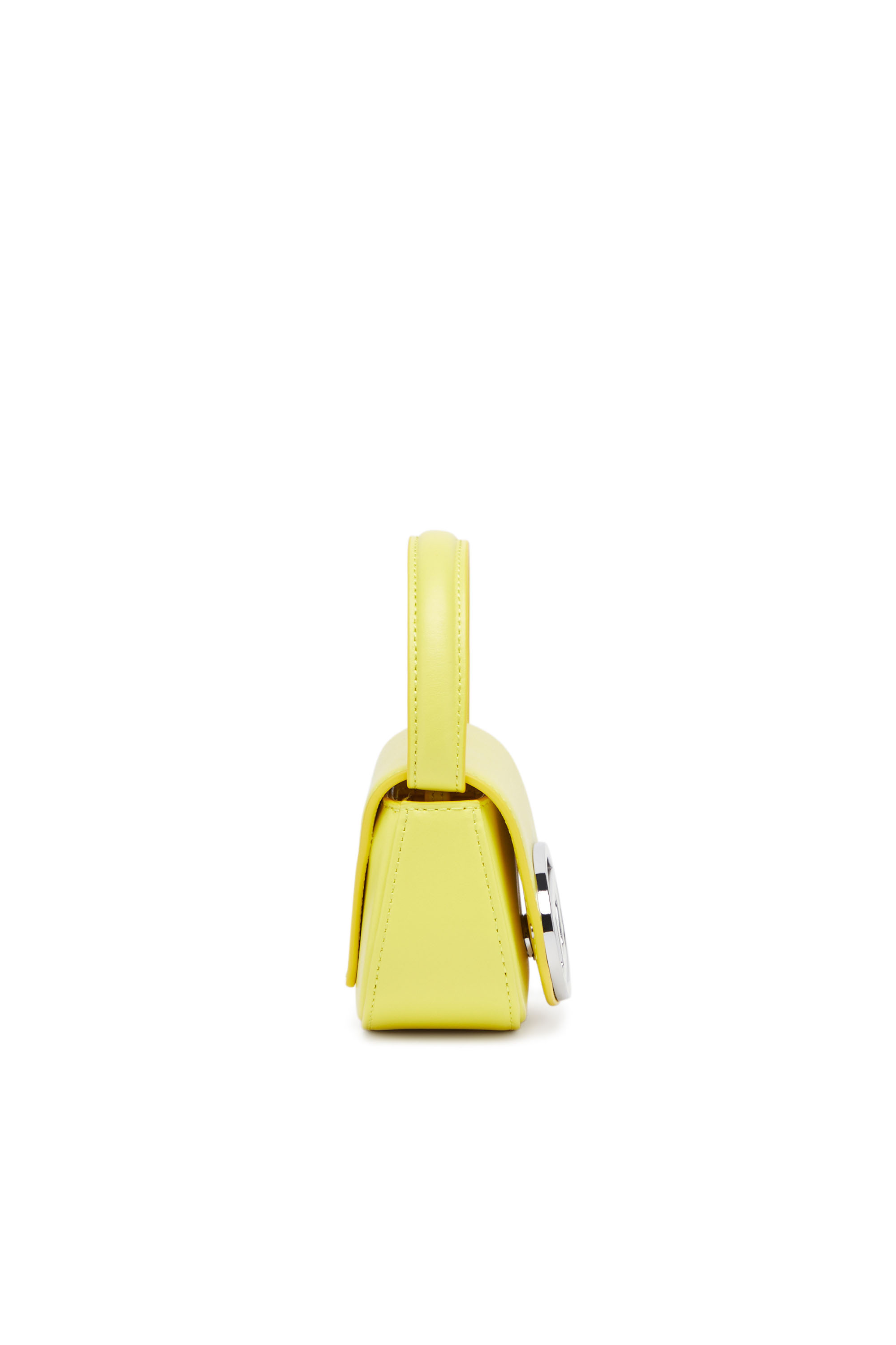 Diesel - 1DR XS, Woman's 1DR XS - Iconic mini bag in colour-block nappa in Yellow Fluo - 3