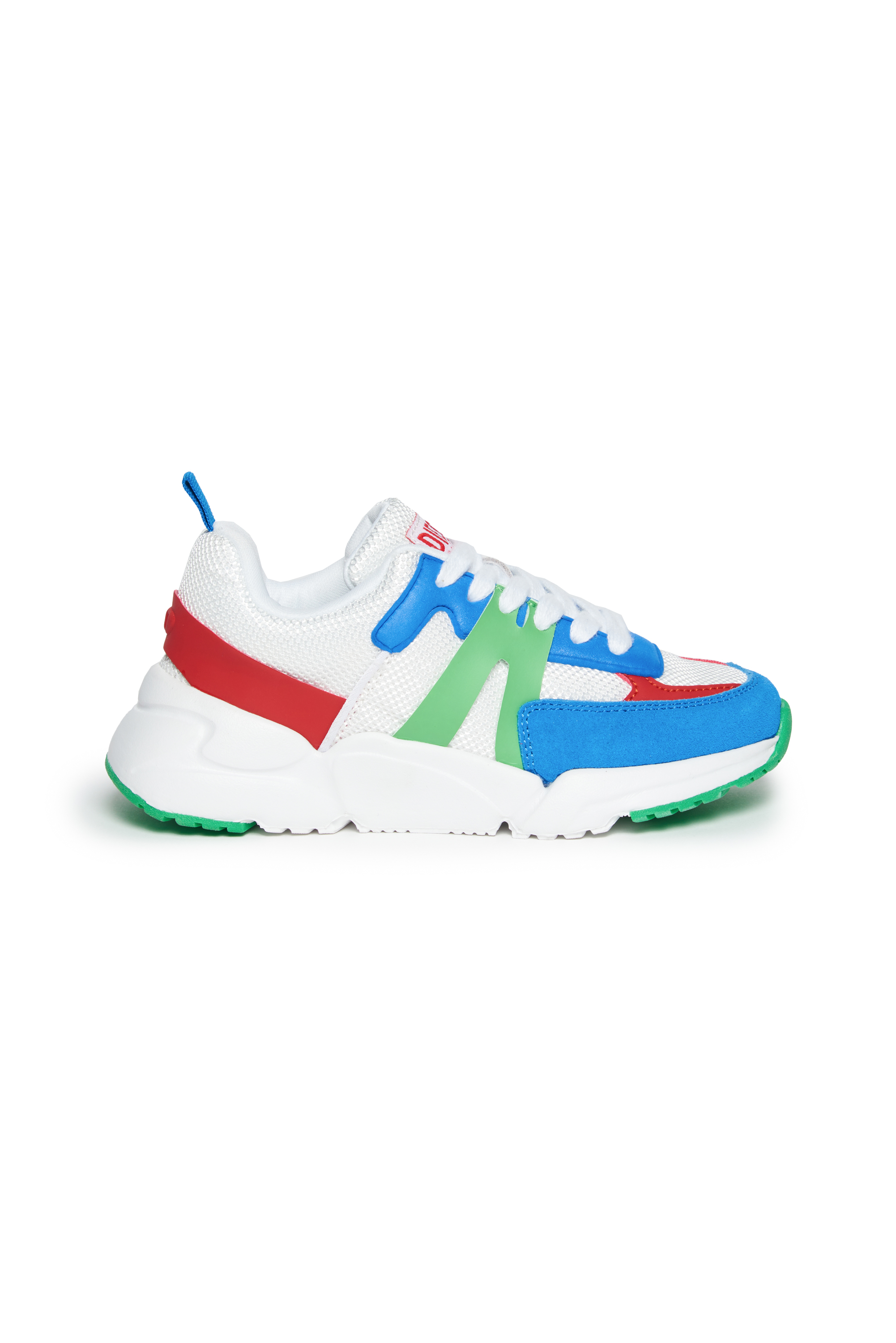 Diesel - S-MILLENIUM LC PRO, Unisex's Sneakers in metallic mesh and suede in Multicolor/White - 1
