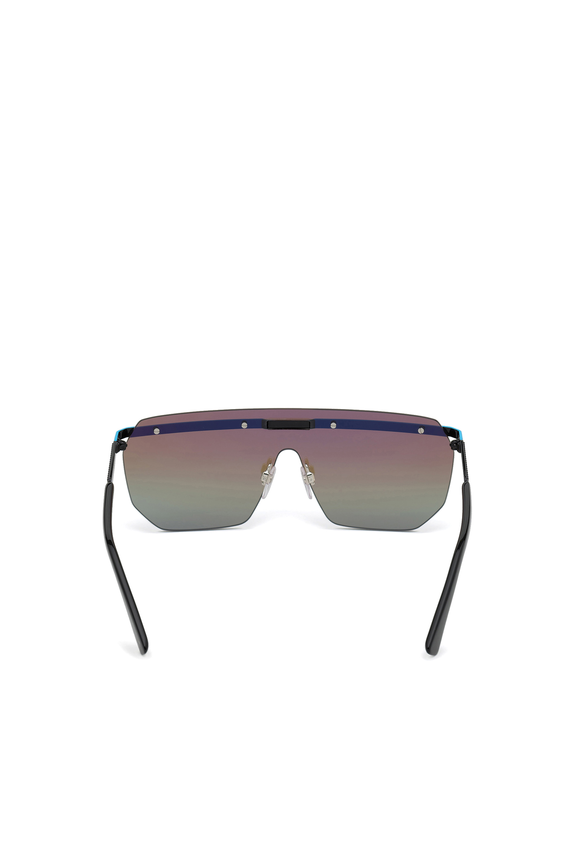 Diesel - DL0259, Unisex's Unisex wraparound with lens in raw-cut nylon in Blue - 4