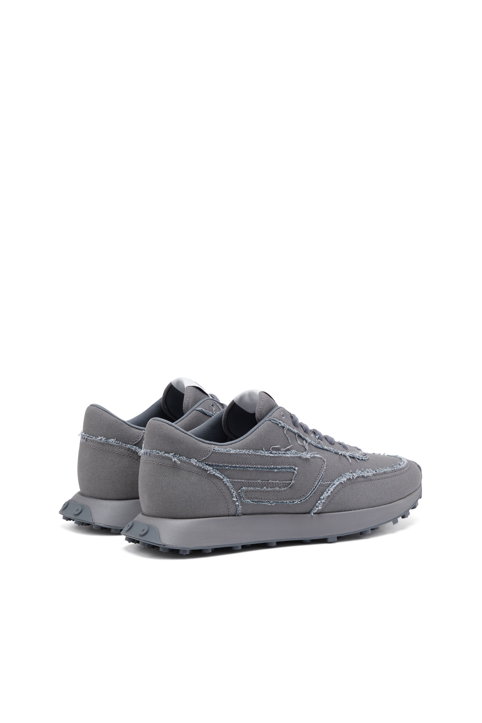 Diesel - S-RACER LC, Man's S-Racer Lc - Canvas sneakers with frayed edges in Grey - 3