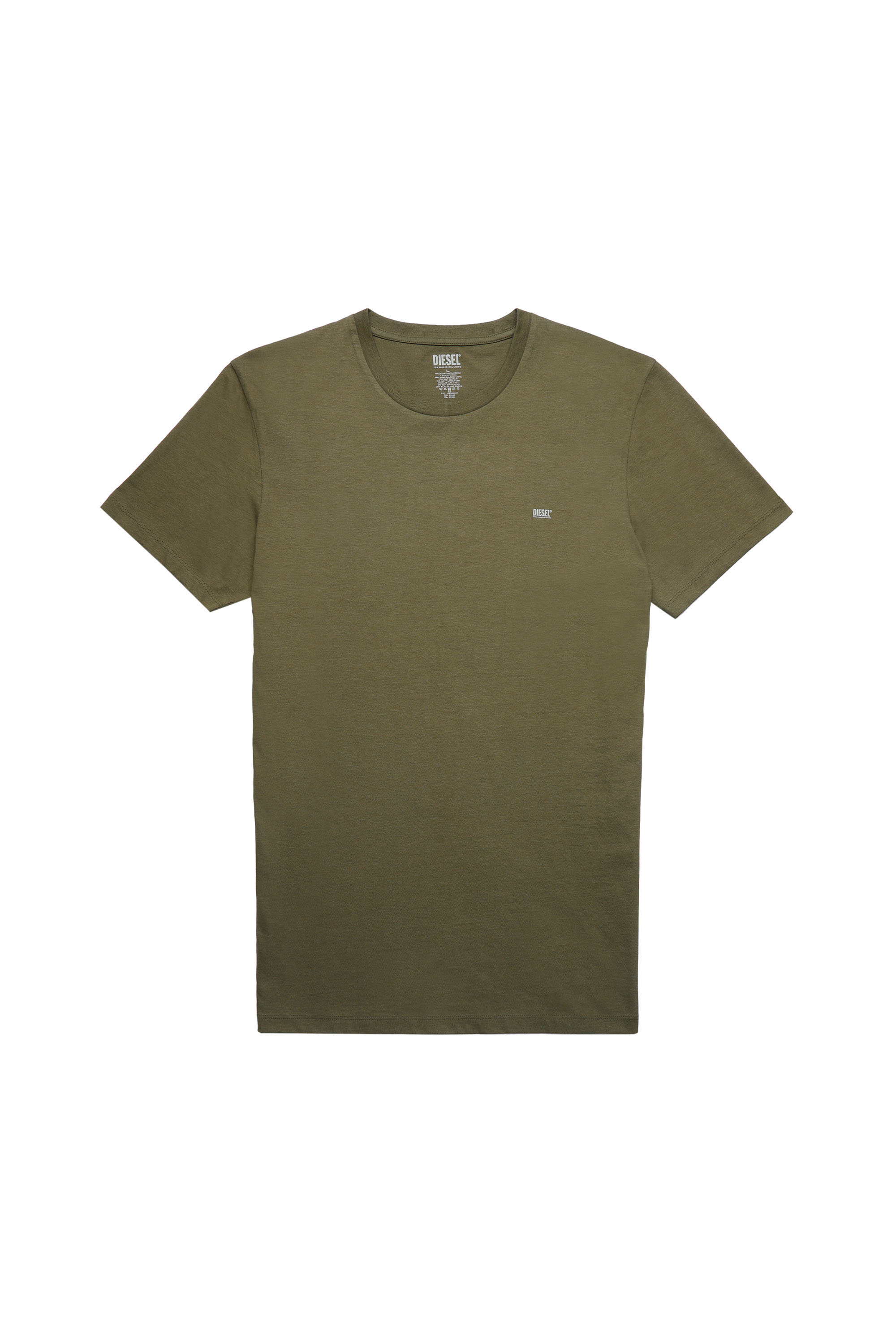 Diesel - UMTEE-RANDAL-TUBE-TWOPACK, Man's Two-pack of T-shirts with logo print in Blue/Green - 2