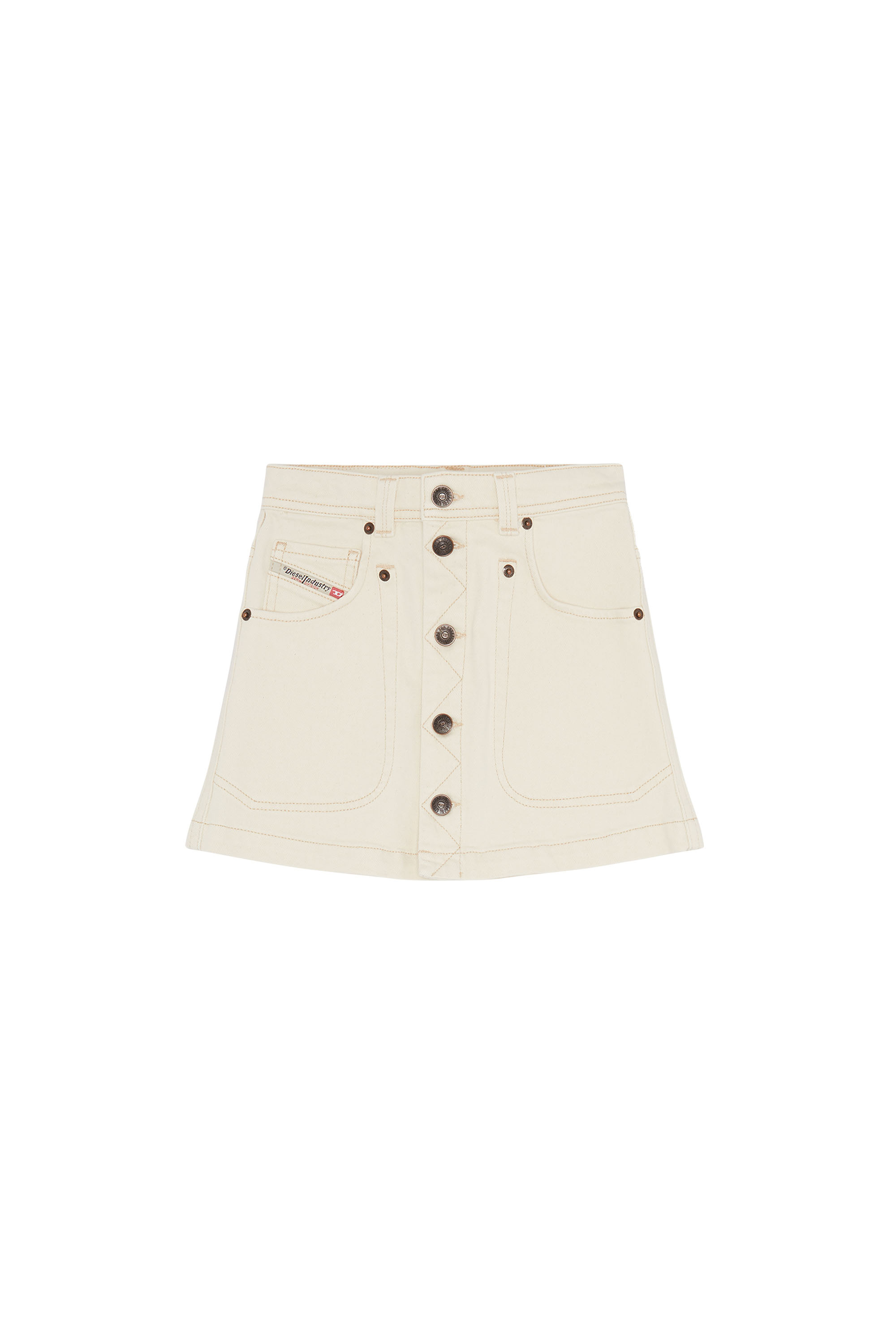 Diesel - GEALBUS, Woman's Denim mini skirt in White - 1