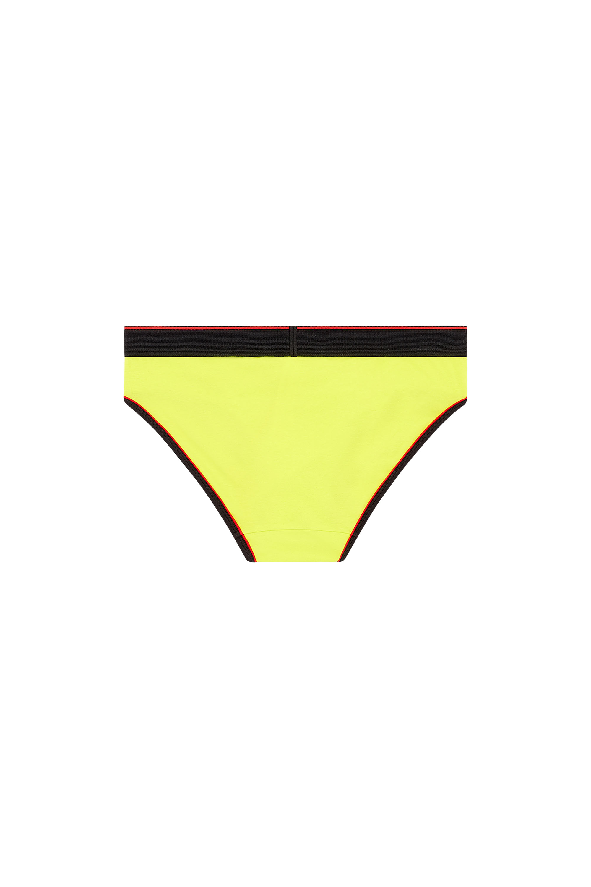 Diesel - UMBR-ANDRE, Man's Briefs with D logo patch in Yellow Fluo - 2