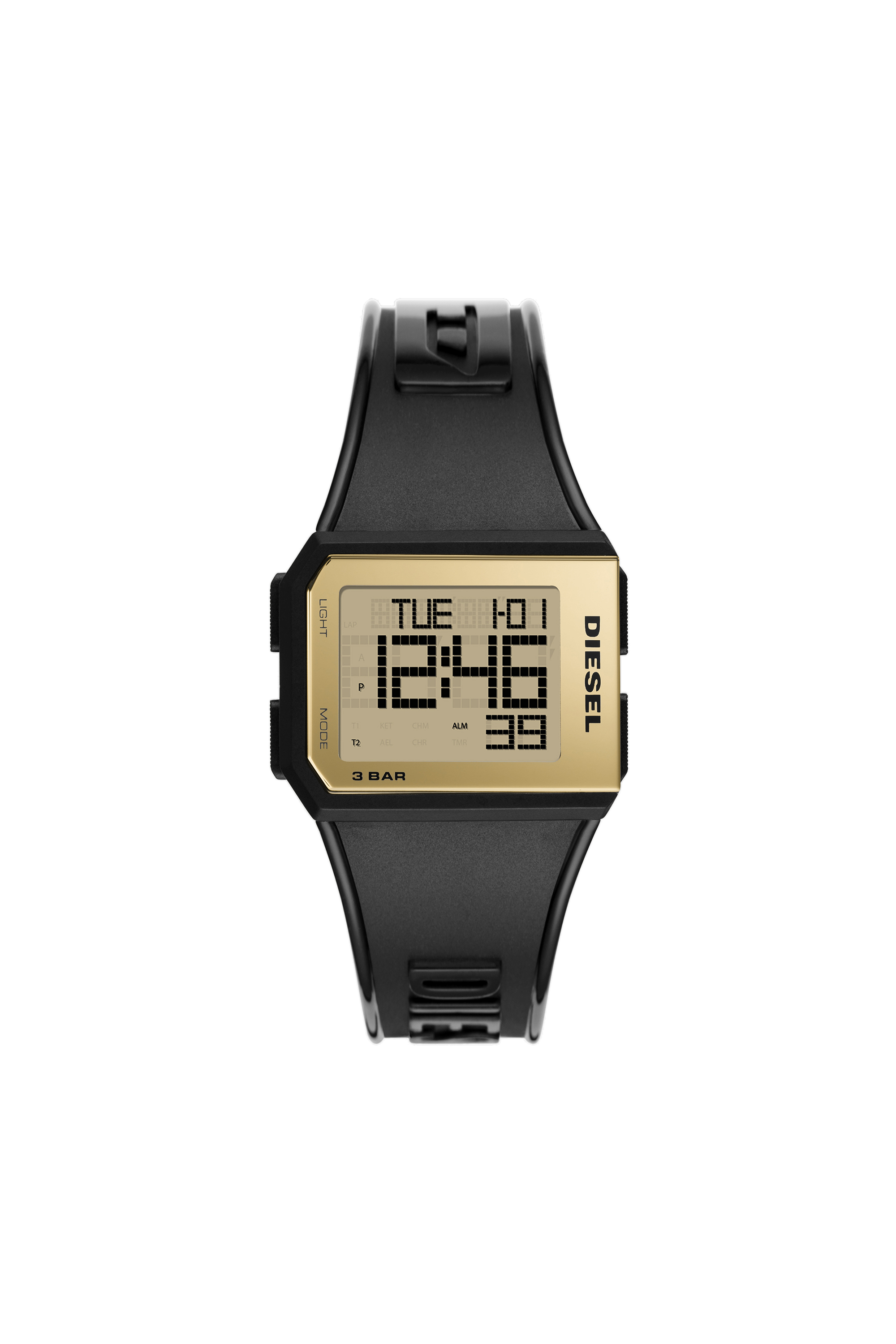 Diesel - DZ1943, Unisex's Chopped digital balck-gold watch in Black/Gold - 1