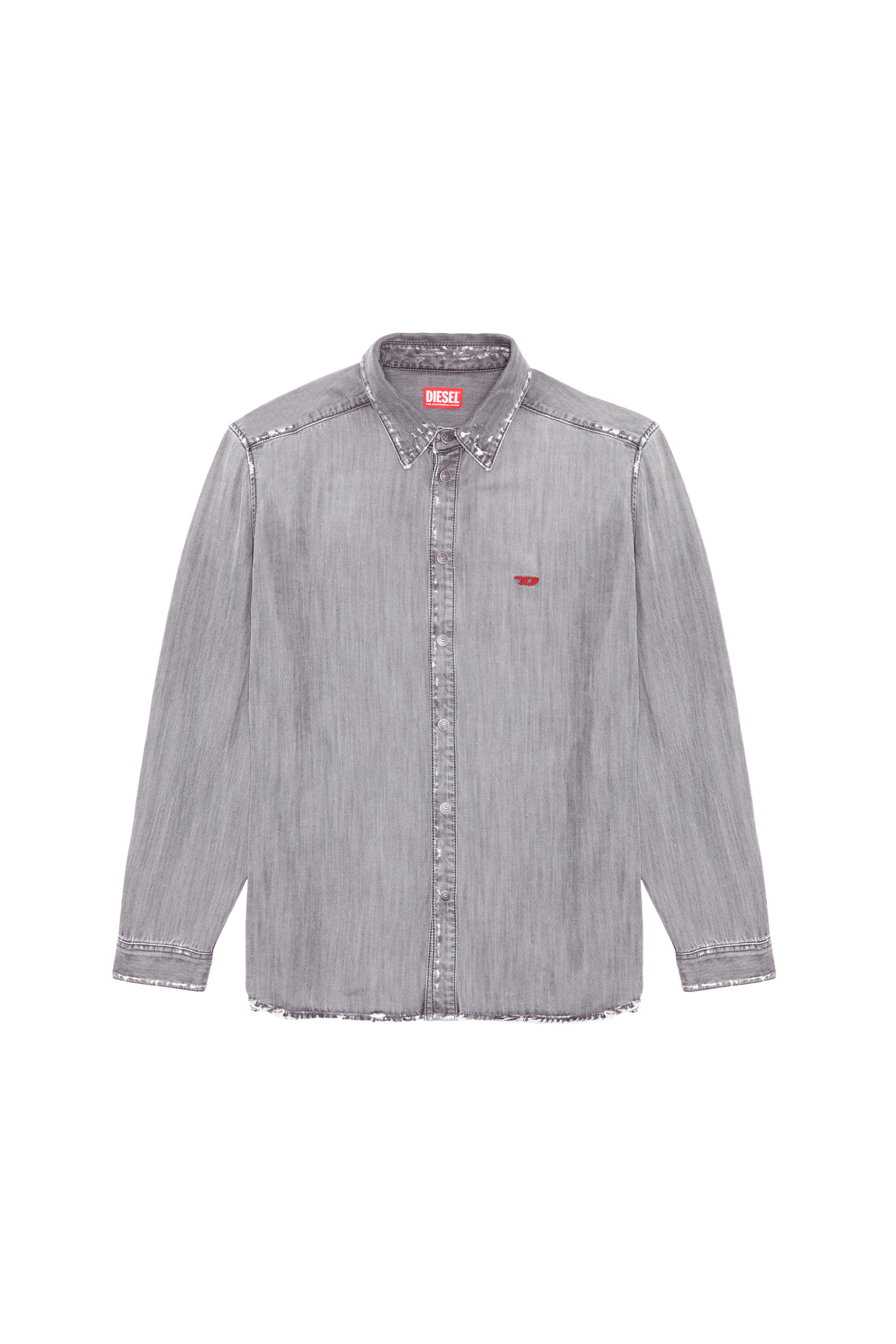 Diesel - D-SIMPLY, Man's Shirt in light denim in Grey - 3