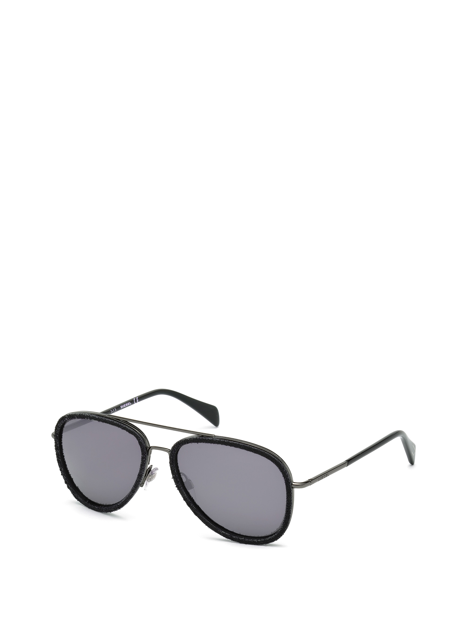 Diesel - DL0167, Unisex's Double bridge eyewear with thin temples in Black - 4