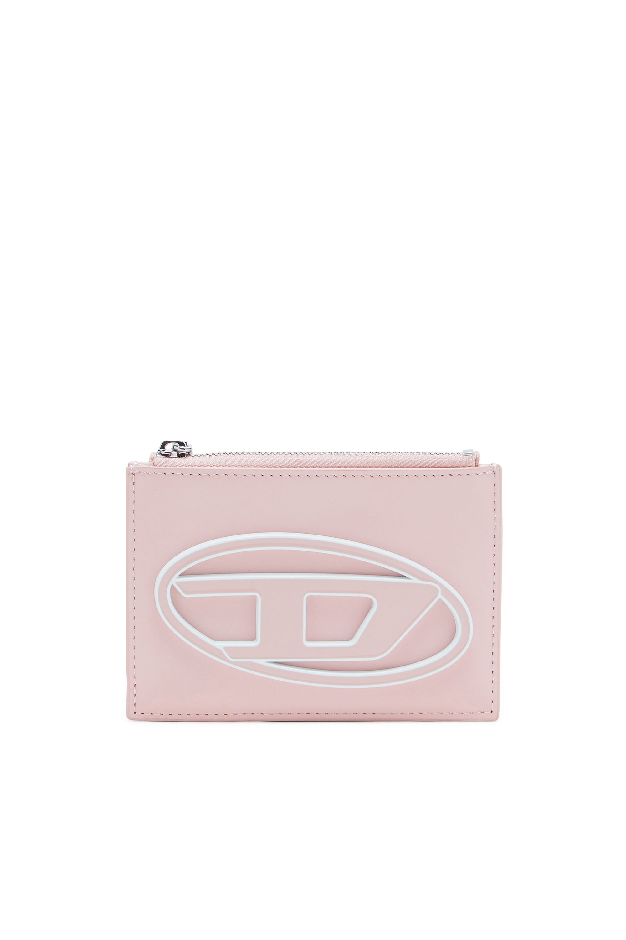 Diesel - 1DR CARD HOLDER I, Woman's Card holder in pastel leather in Pink - 1