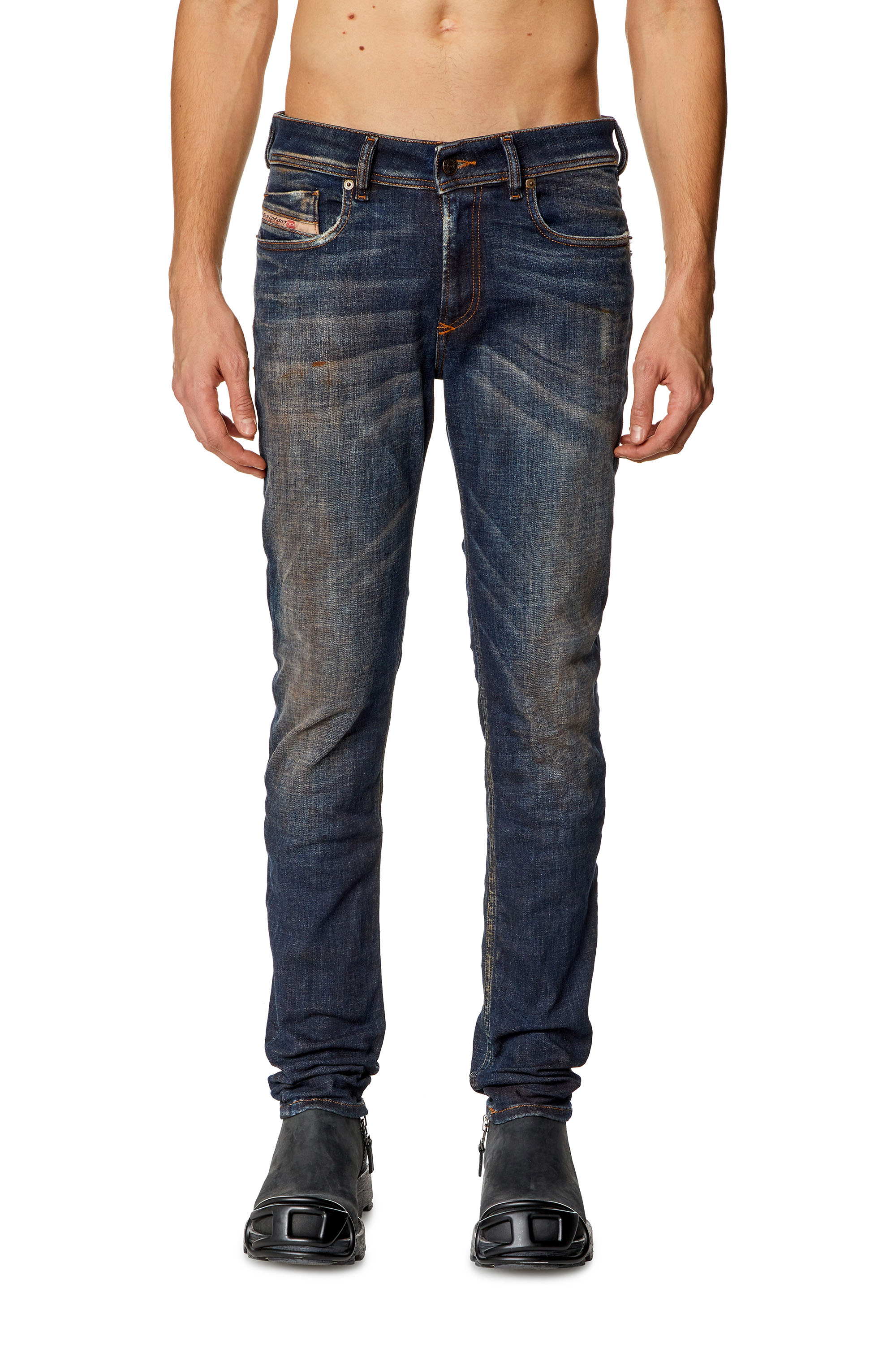 Diesel - Man's Skinny Jeans 1979 Sleenker 09H76, Dark Blue - 1