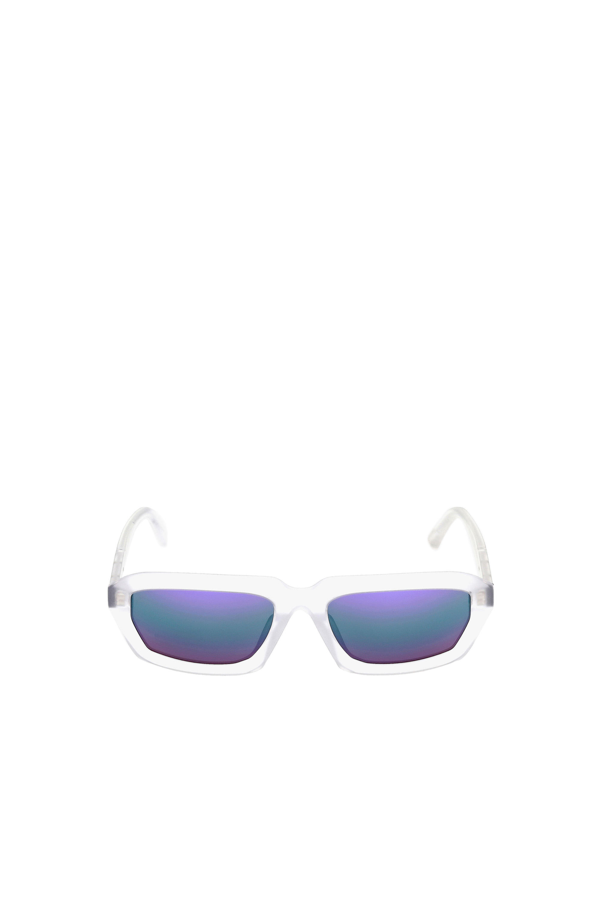 Diesel - DL0347, Unisex's Bold volumes and clean-cut sunglasses in White - 2