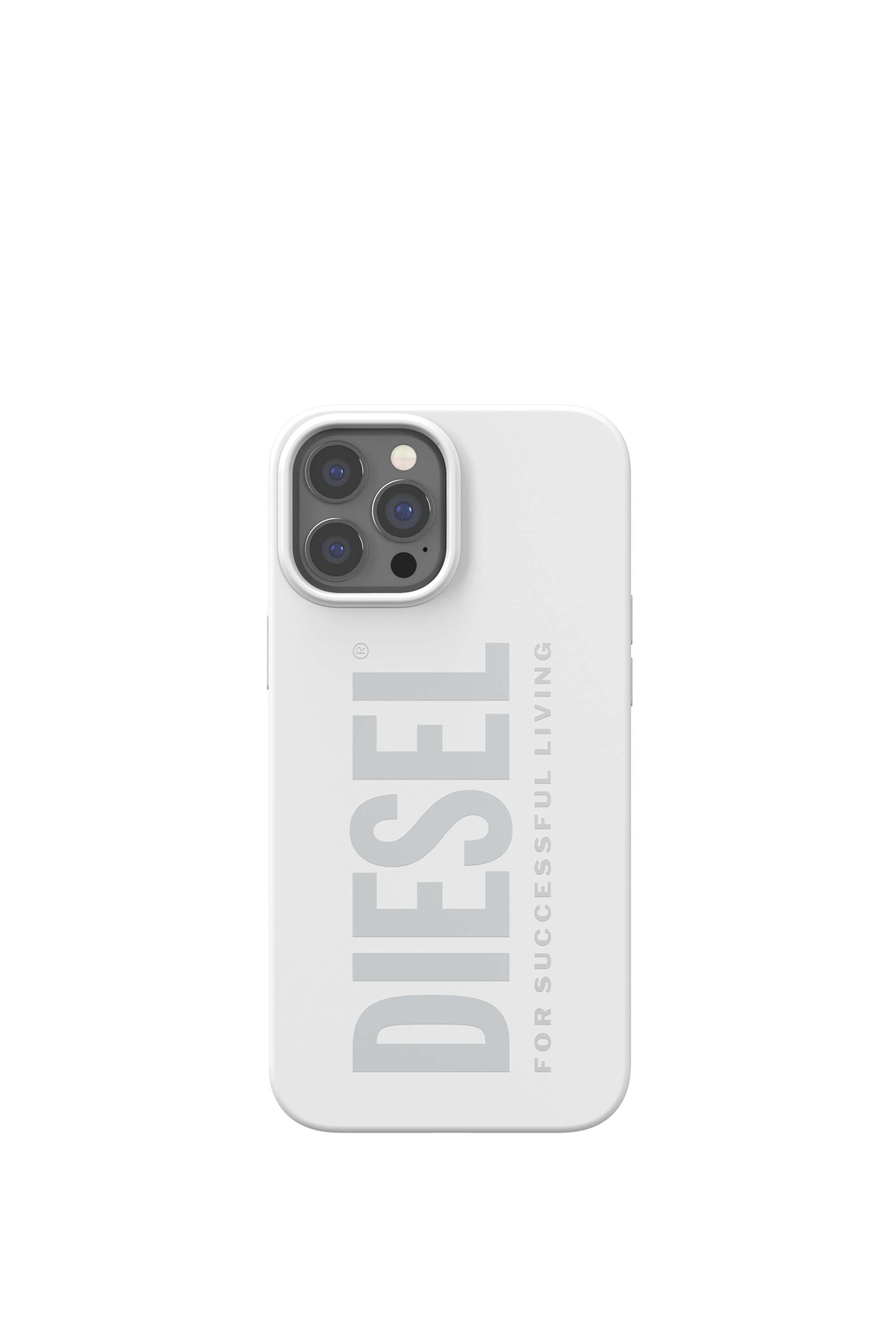 Diesel - 44283  STANDARD CASES, Unisex's Silicone case for iPhone 12 Pro Max in White - 2