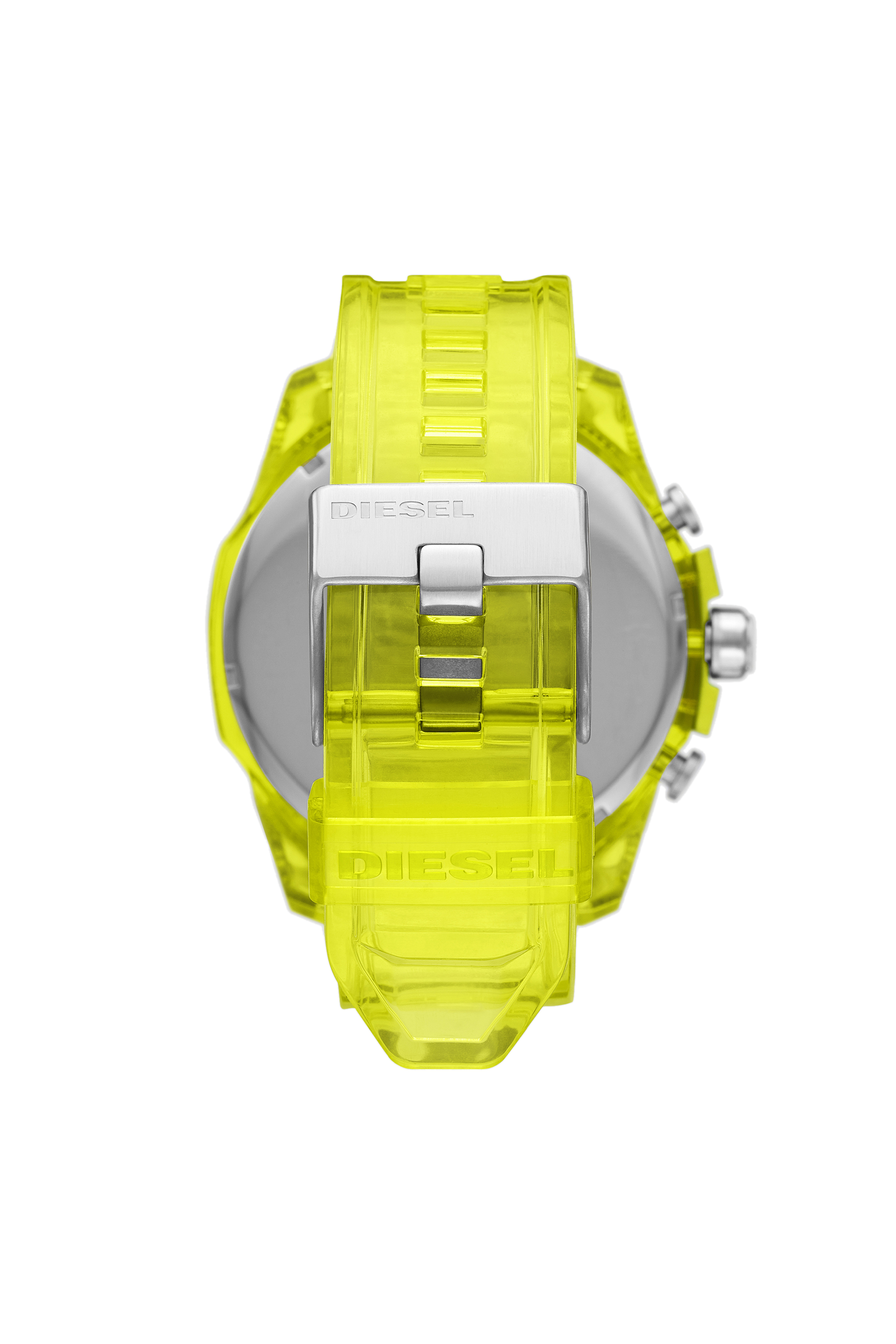 Diesel - DZ4532, Man's Mega Chief chronograph yellow polyurethane watch in Yellow - 2