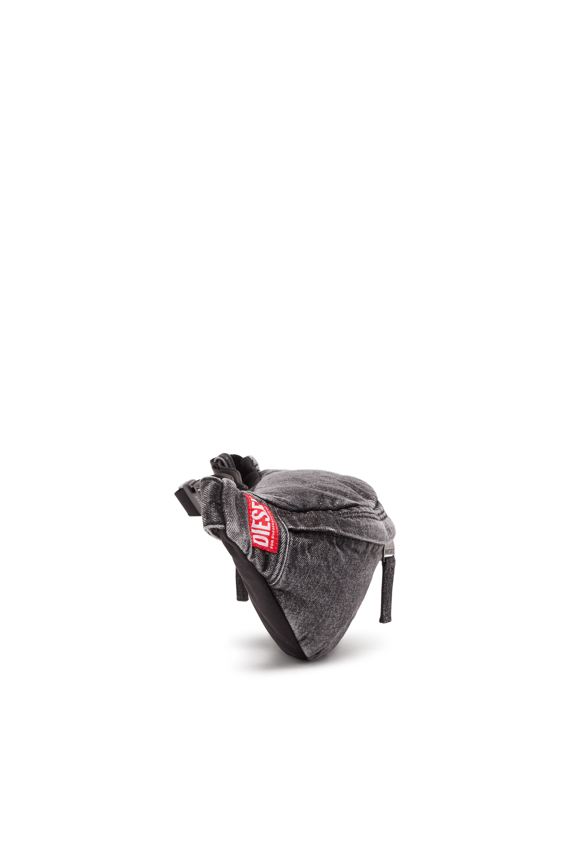 Diesel - RAVE BELTBAG X, Man's Rave Beltbag X - Belt bag in faded denim in Black - 3