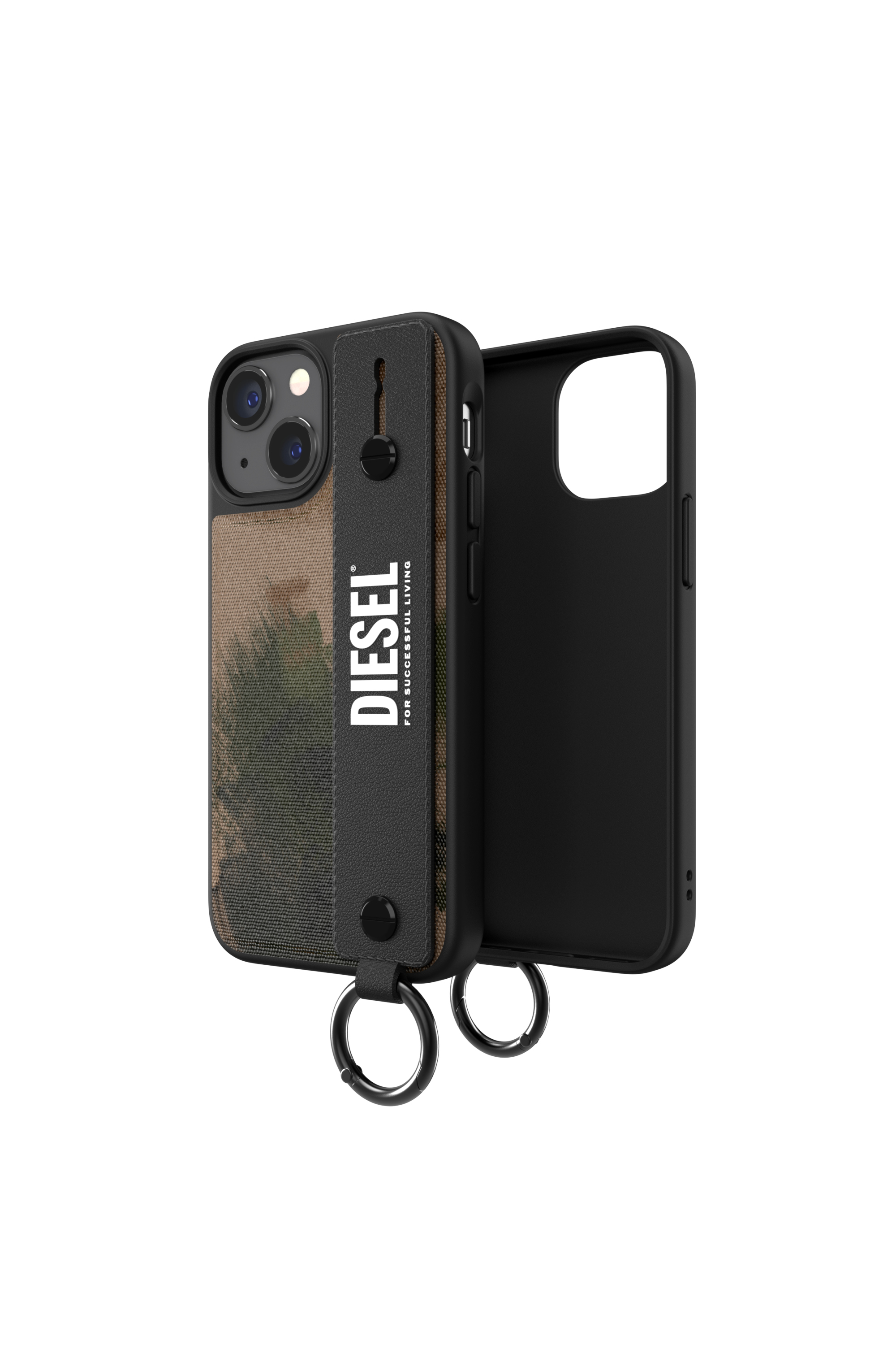 Diesel - 47179 HANDSTRAP CASE, Unisex's Handstrap case for iPhone 13 Mini in Military Green - 1