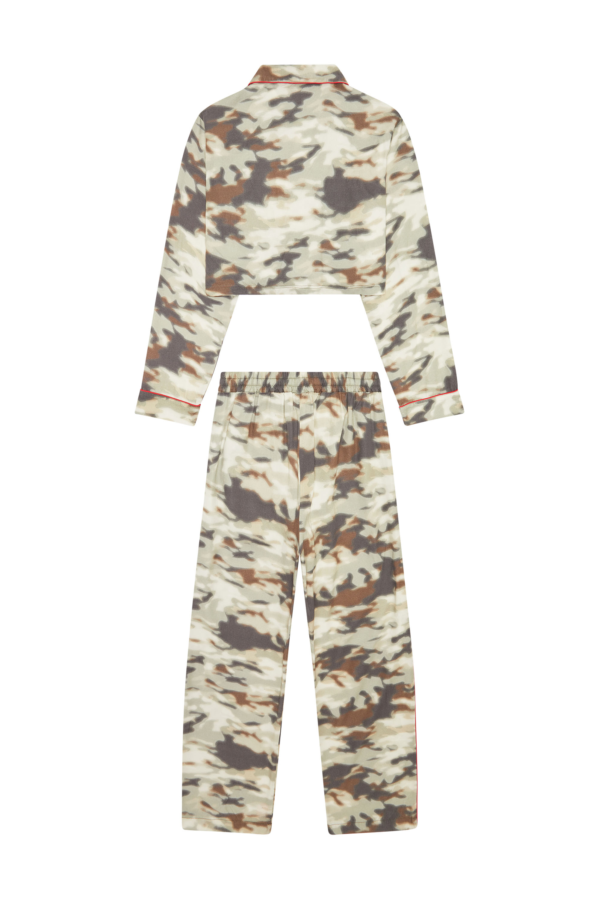 Diesel - UFSET-VENELIA-L, Woman's Pyjamas in camouflage Tencel in Military Green - 2