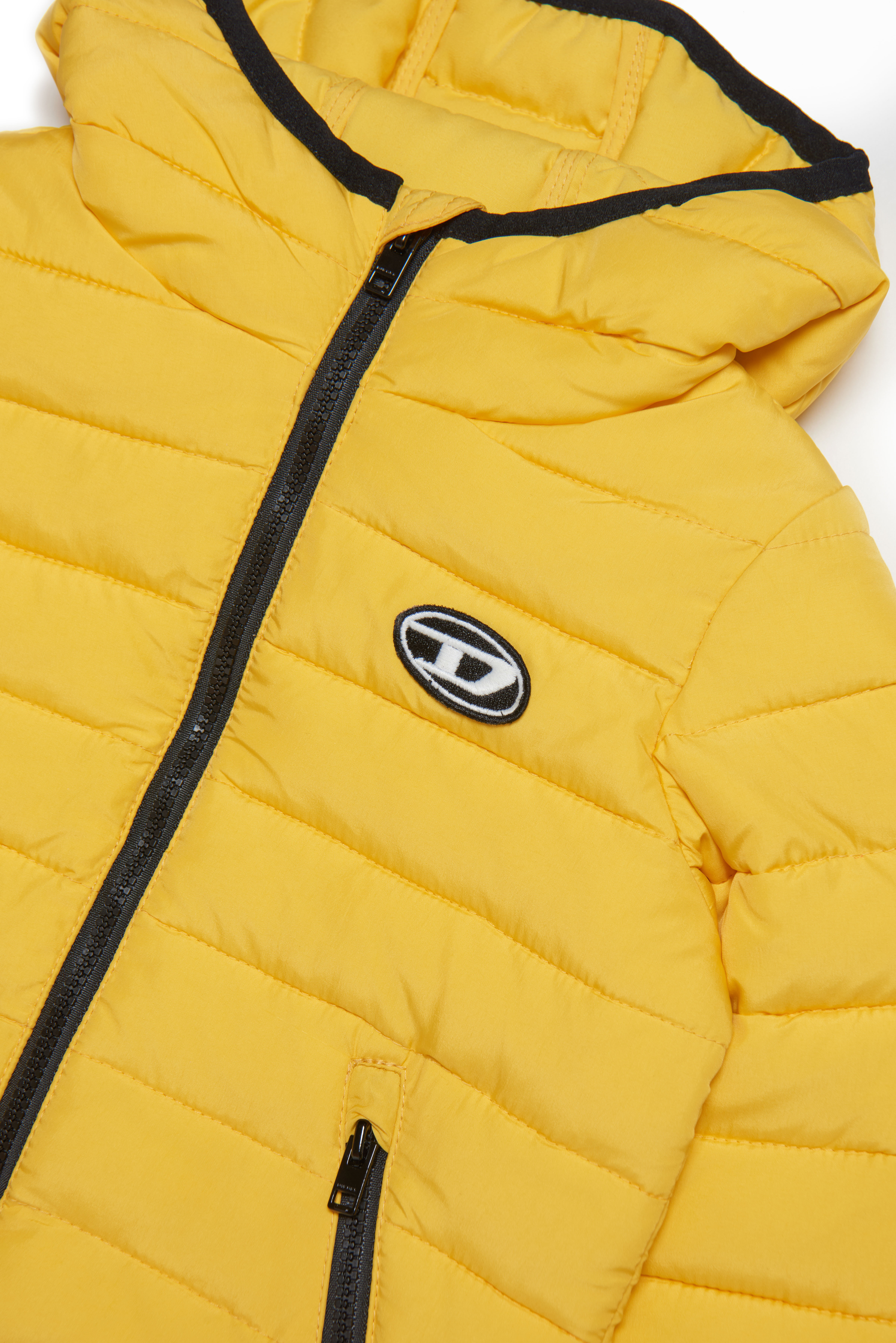 Diesel - JKOPUB, Unisex's Puffer jacket with embroidered patch in Yellow - 3