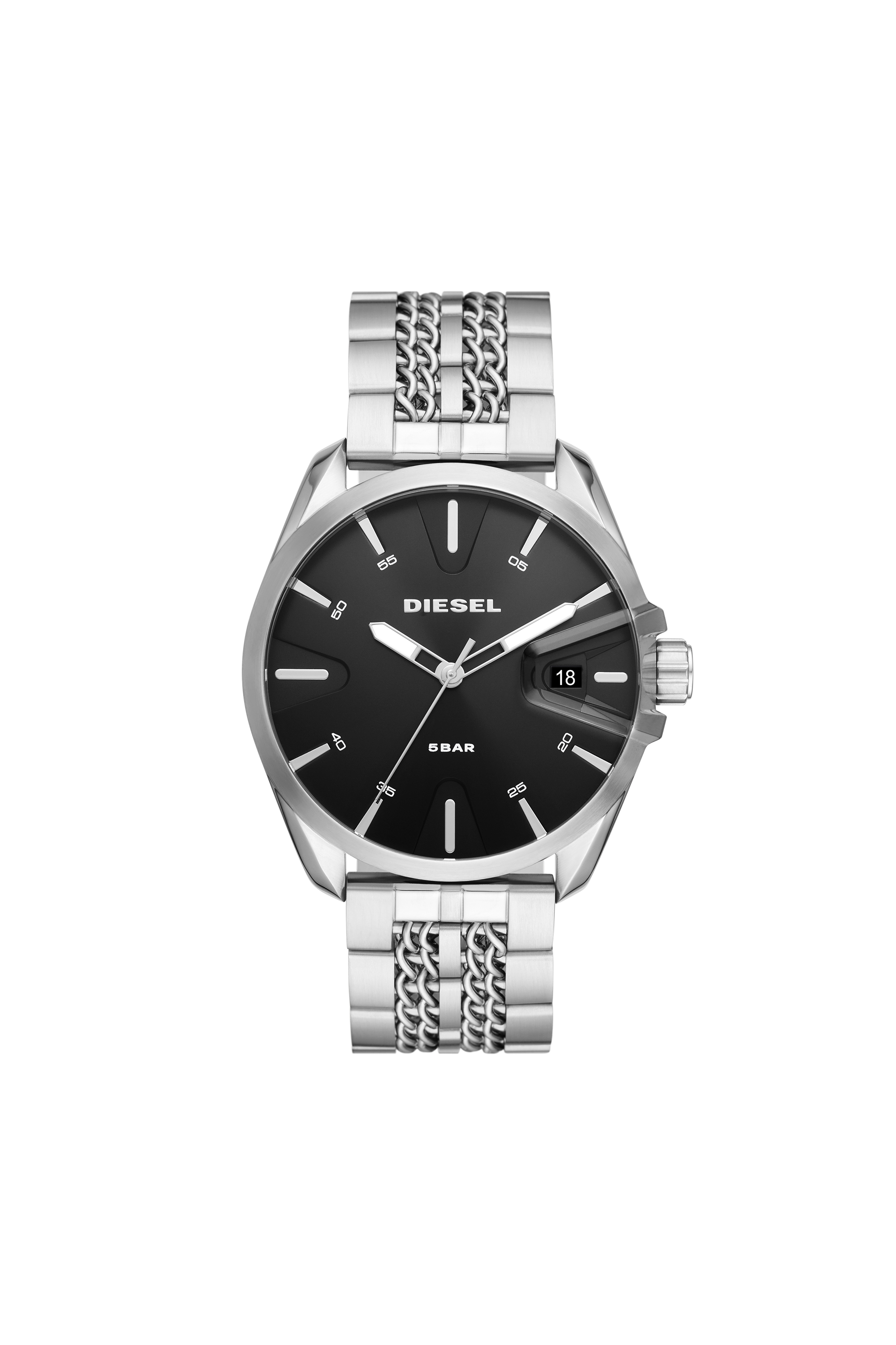 Diesel - DZ1974, Man's MS9 Stainless Steel Watch in Silver - 1