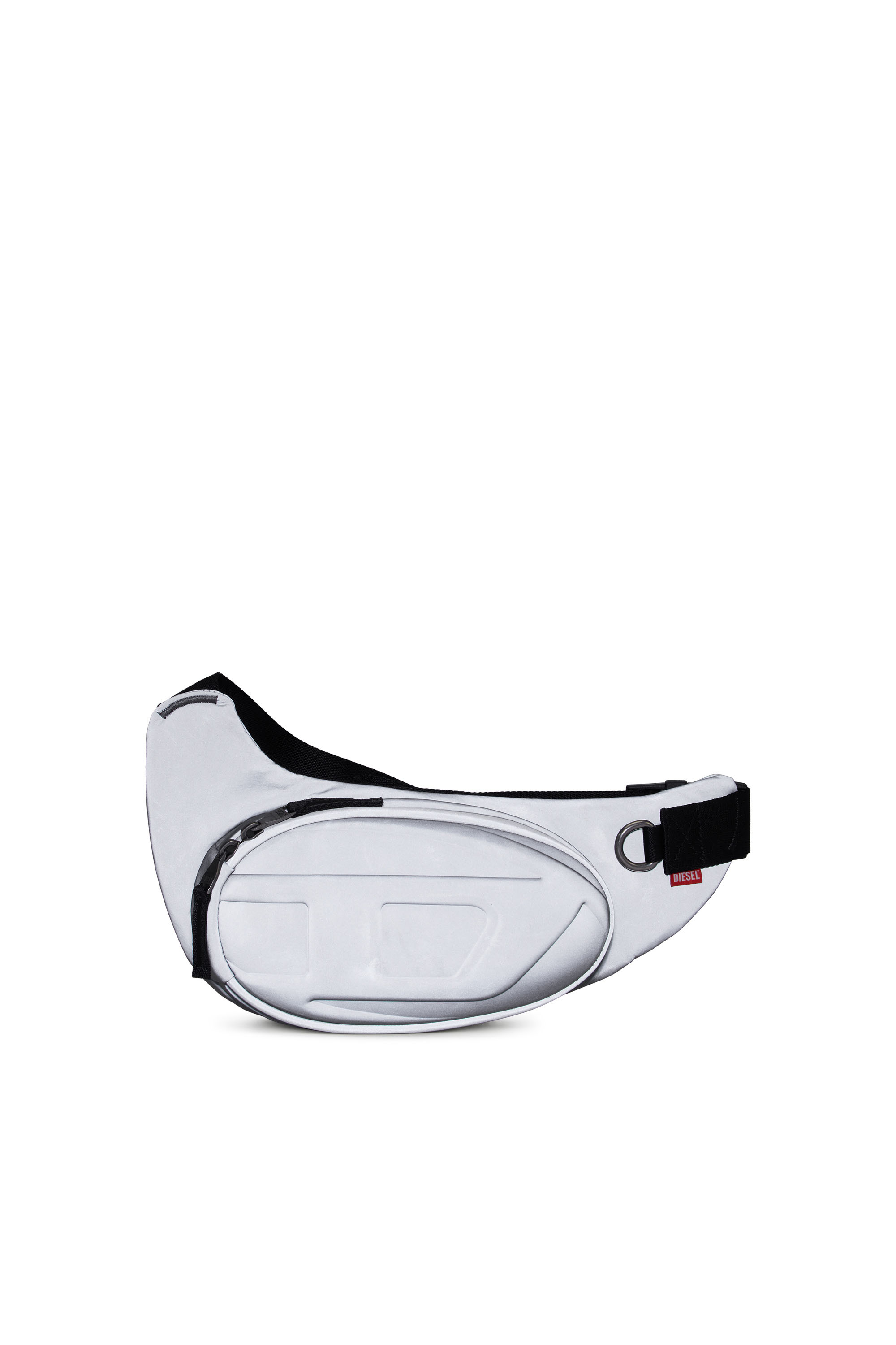Diesel - 1DR-POD CROSSBODY, Man's 1DR-Pod-Hard shell sling bag in reflective fabric in Silver - 1
