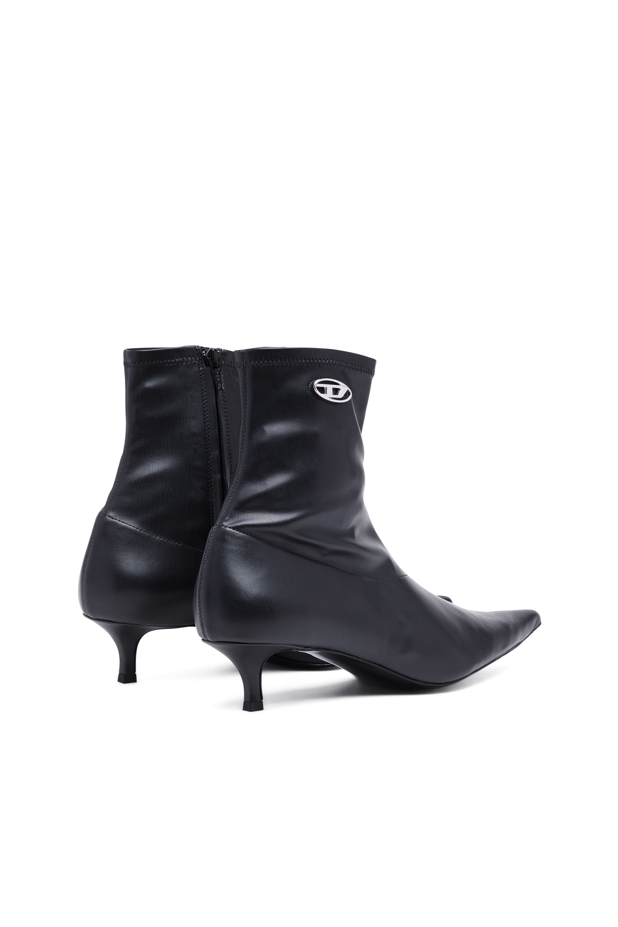 Diesel - D-KITTIE AB, Woman's D-Kittie AB - Kitten-heel ankle boots in Black - 3