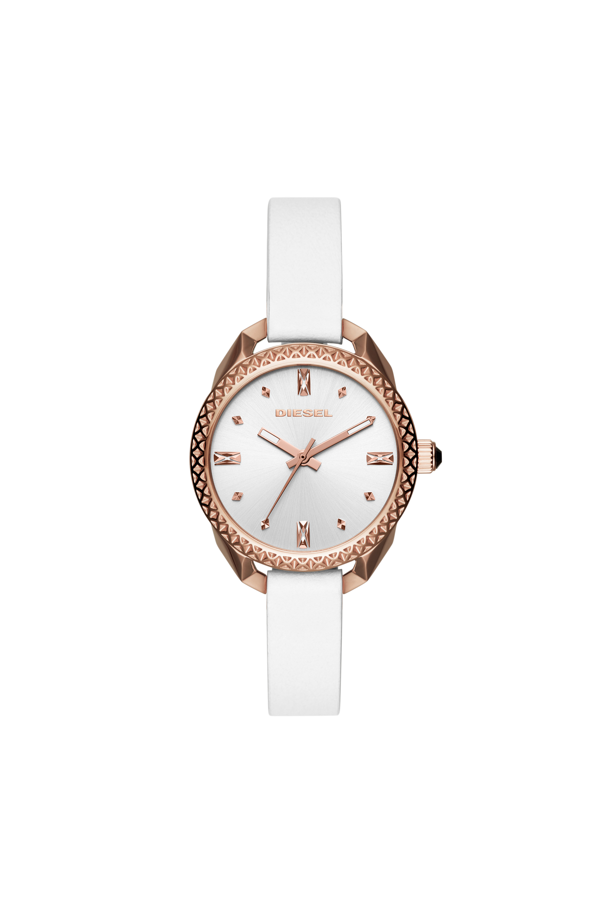 Diesel - DZ5546, Woman's Elegant white leather watch, 36 mm in White - 1