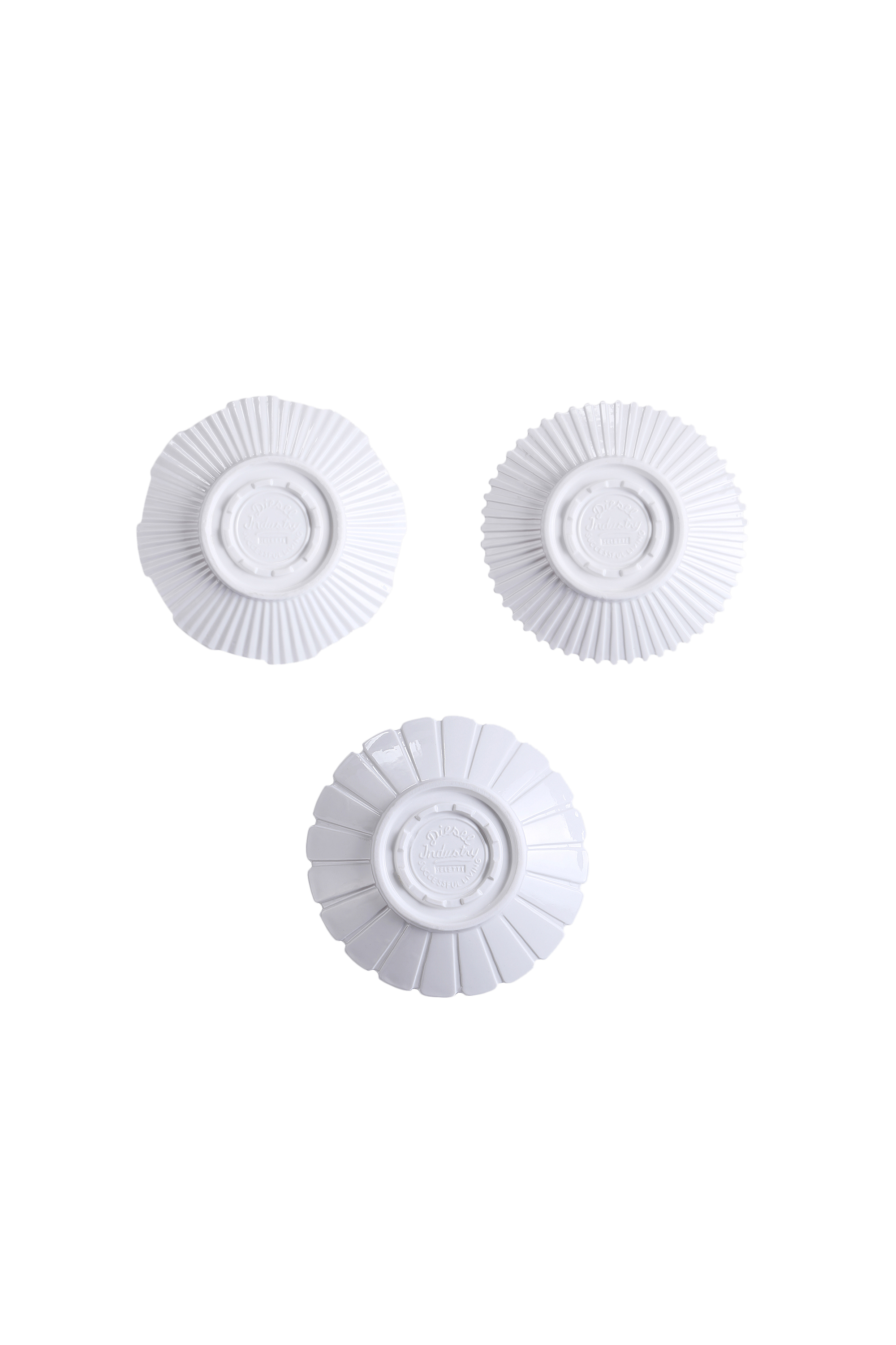 Diesel - 10914 MACHINE COLLEC, Unisex's Assorted porcelain soup plates, set of 3 in White - 2