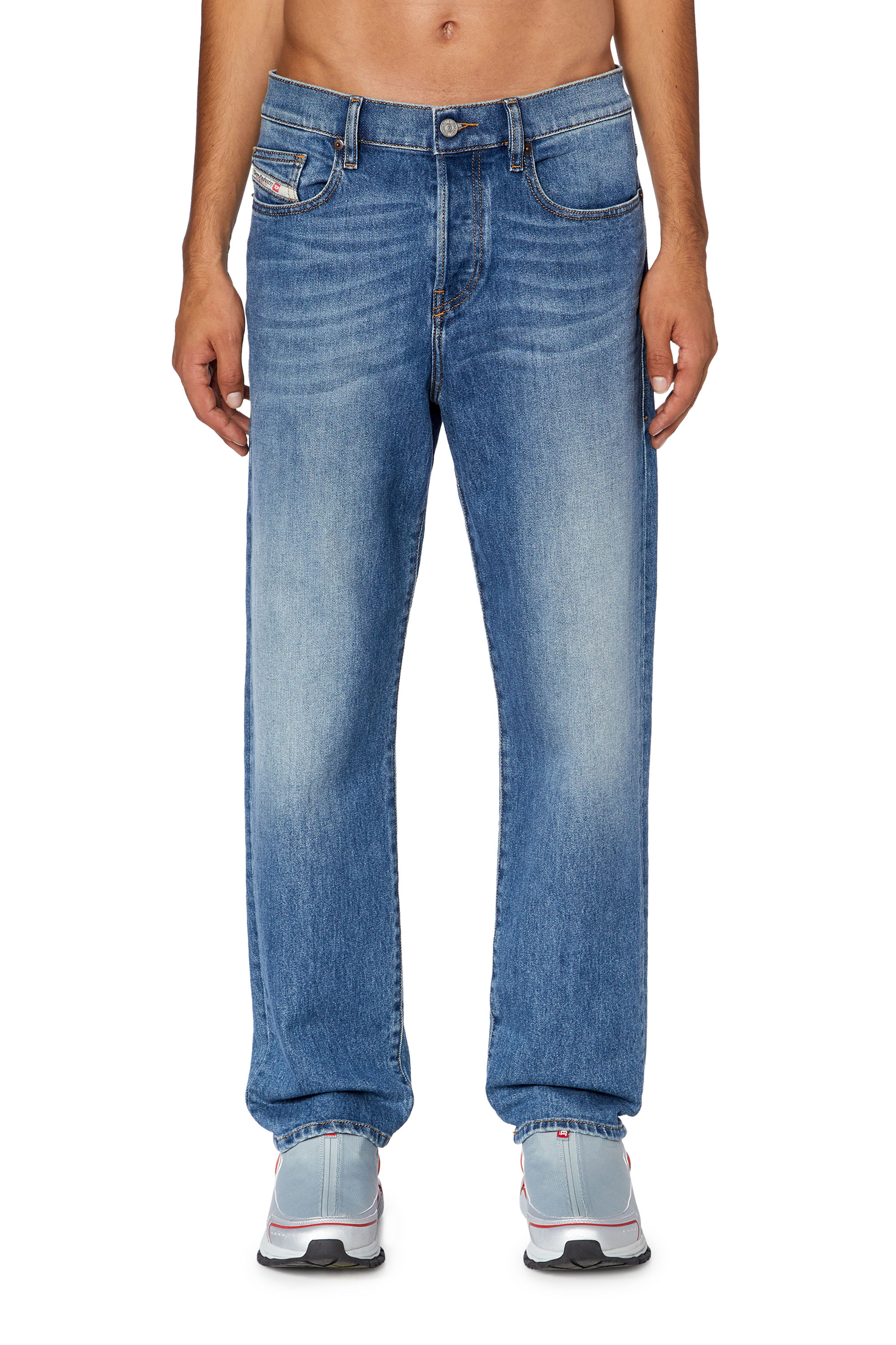 Diesel - Straight Jeans 2020 D-Viker 09F82, Man's Straight Jeans - 2020 D-Viker in Medium blue - 1