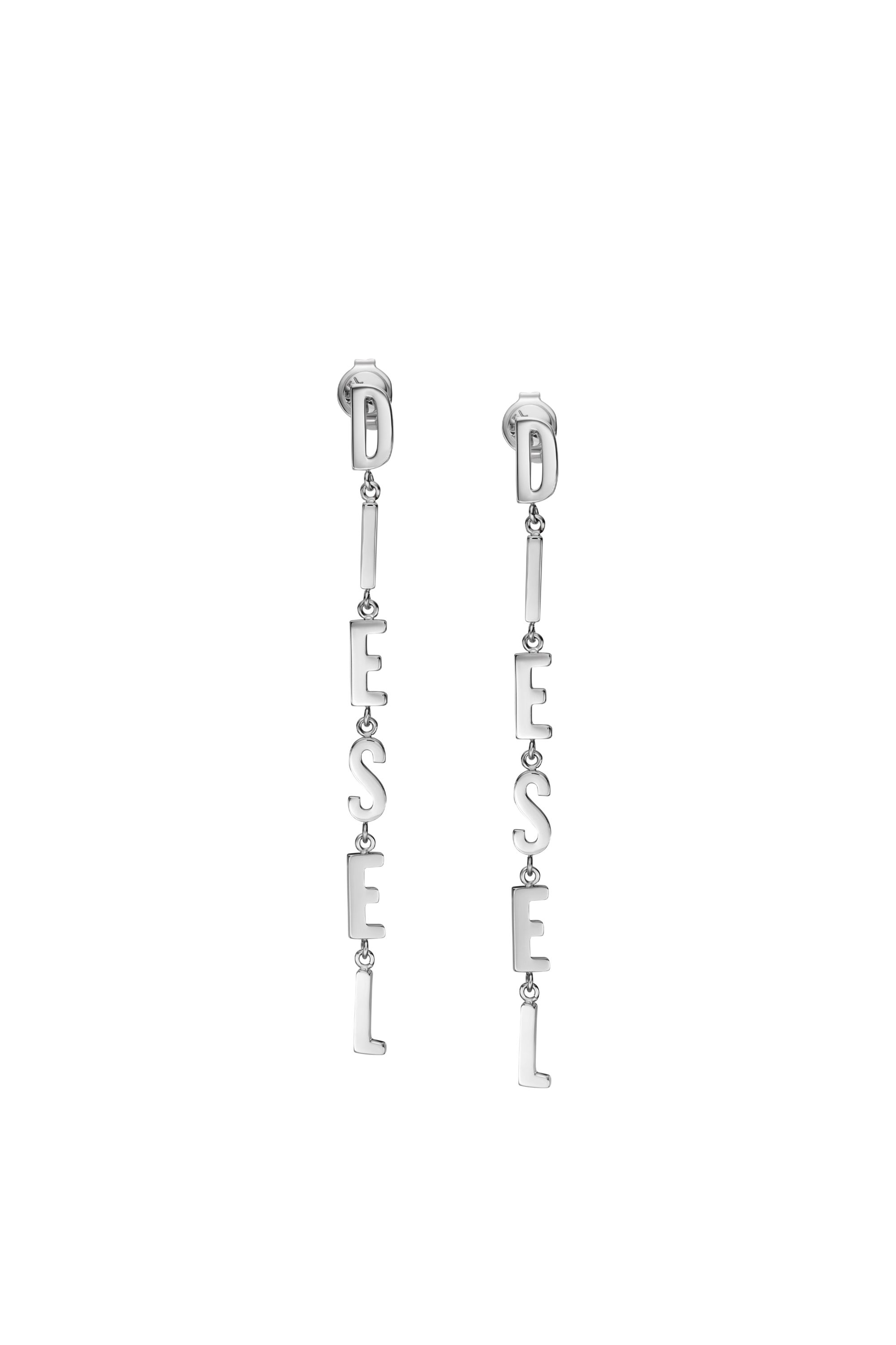 Diesel - DX1488, Unisex's Stainless steel drop earrings in Silver - 2