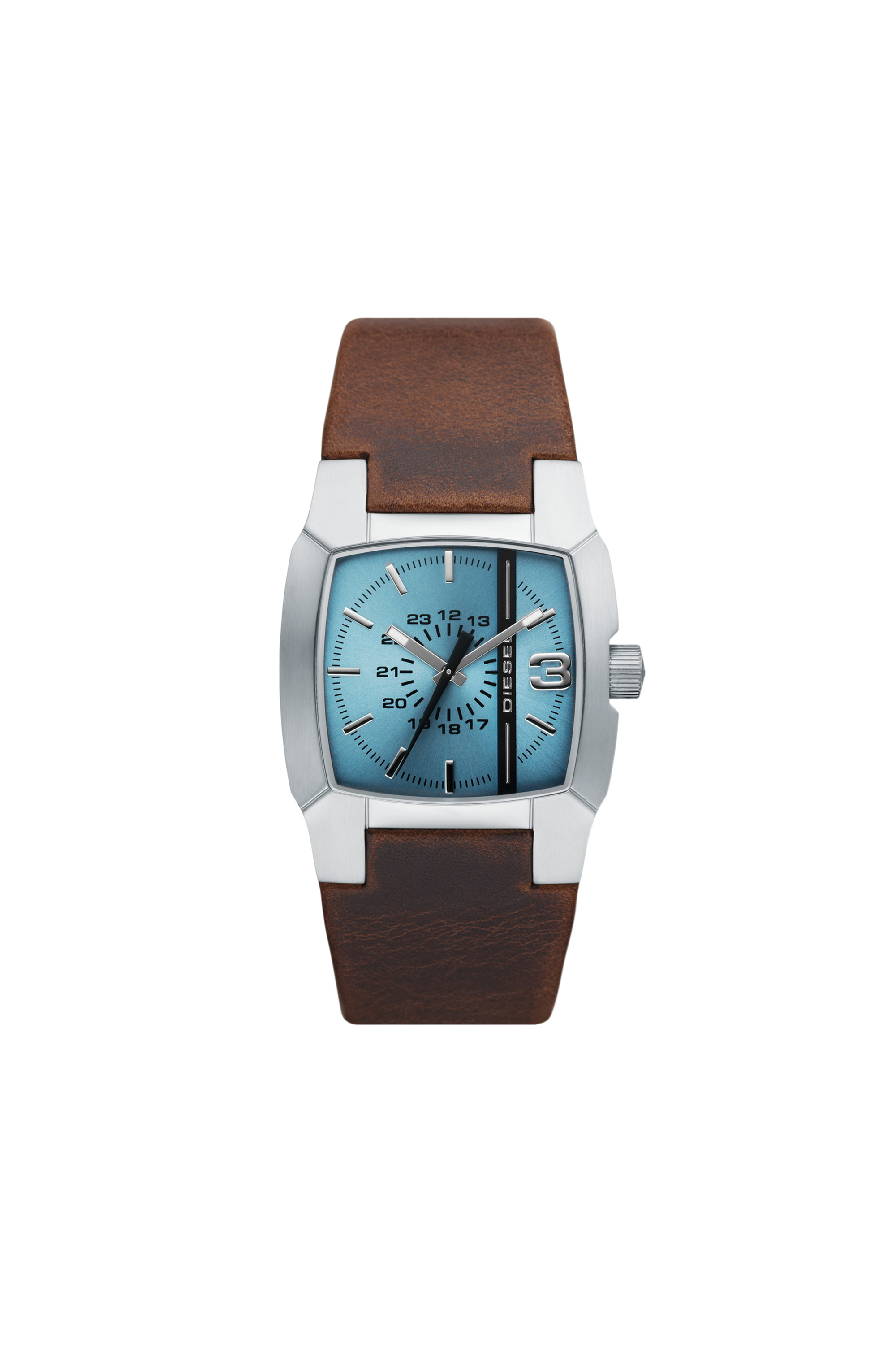Diesel - DZ1998, Man's Cliffhanger Brown Leather Watch in Brown - 1