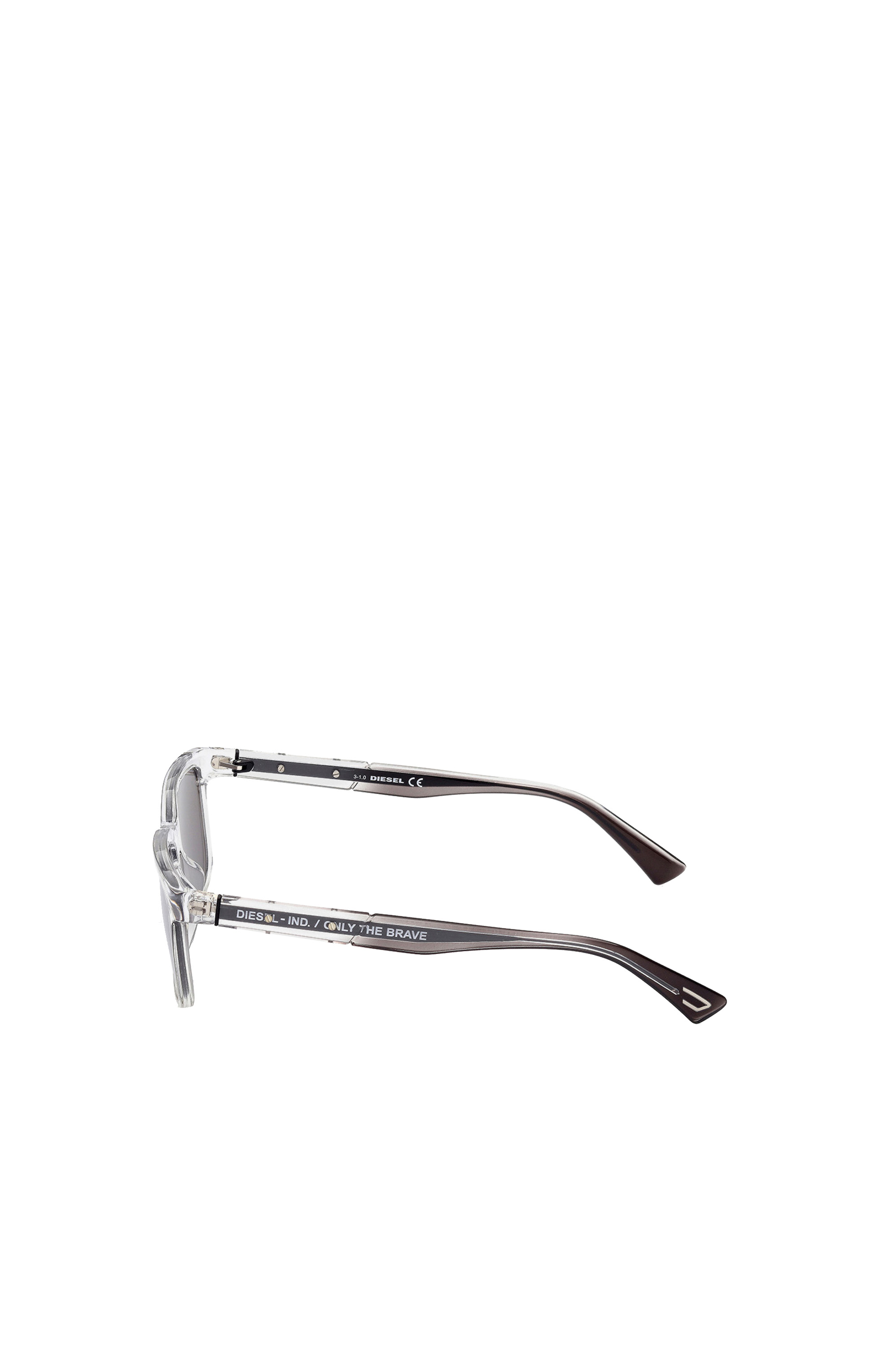 Diesel - DL0341, Man's Sunglasses with metal temples in White - 1
