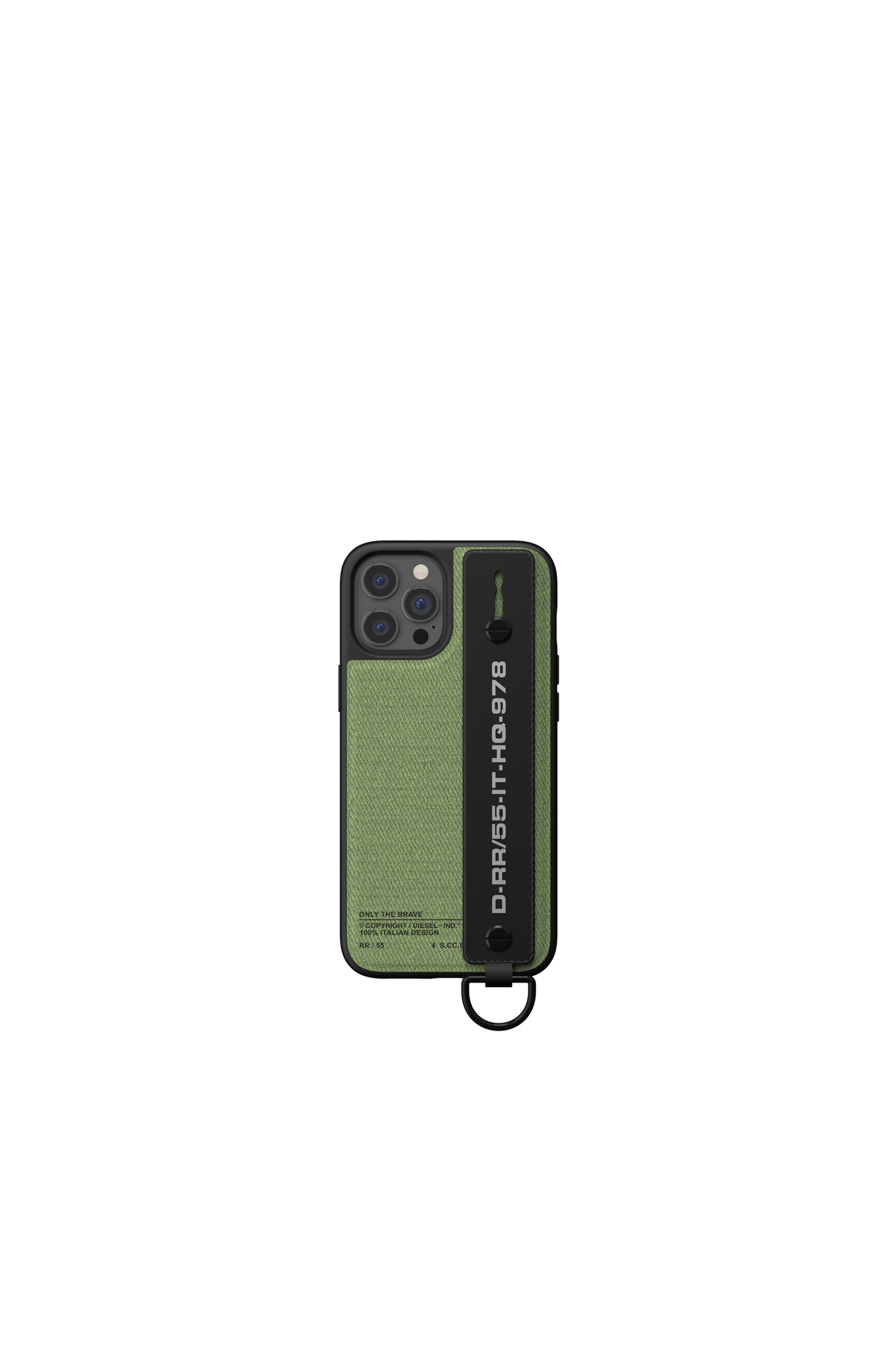 Diesel - 44292  HANDSTRAP CASE, Unisex's Handstrap case utility twill for iPhone 12 Pro Max in Green - 2