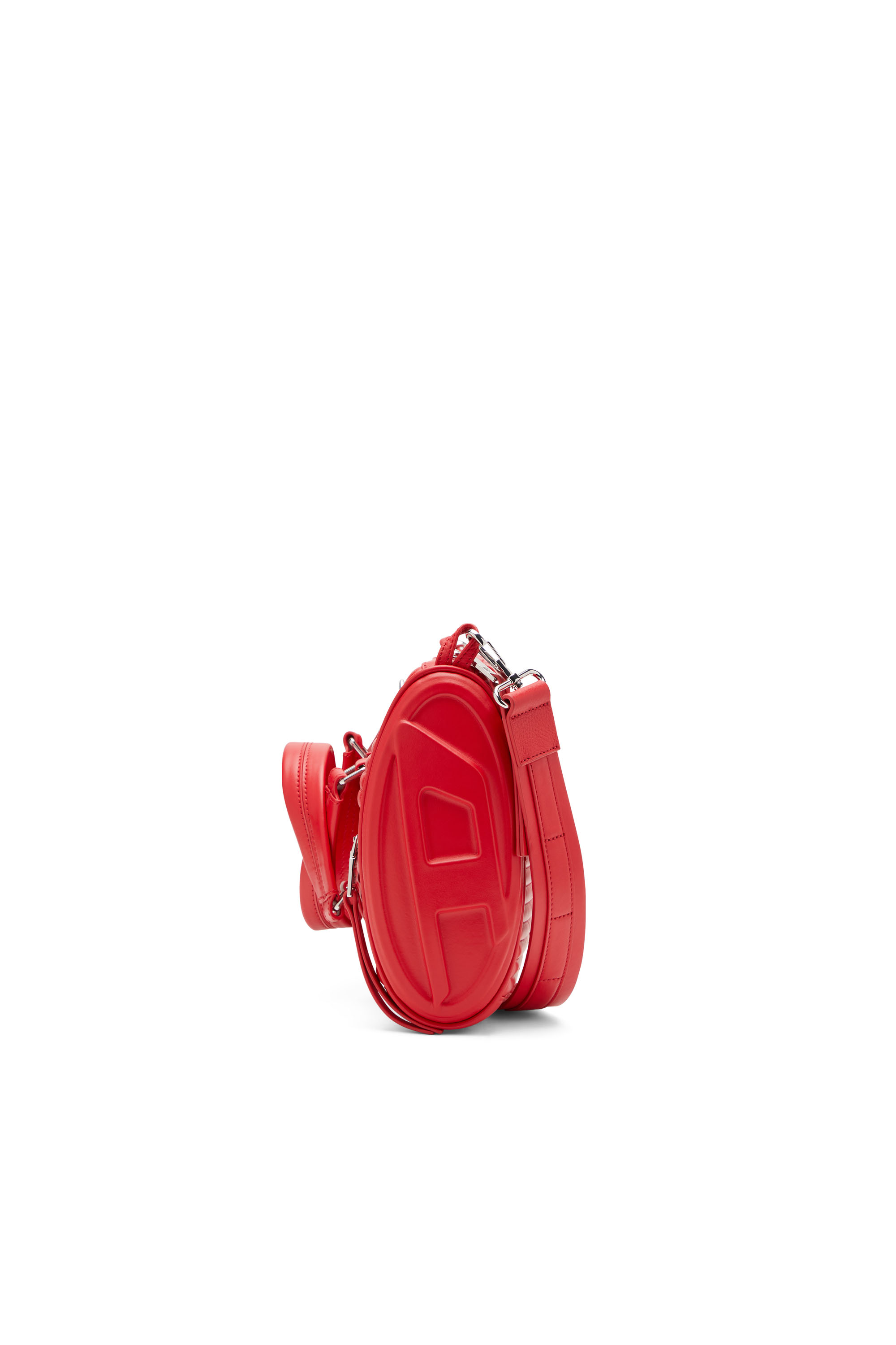 Diesel - ODD SHOULDER M X, Unisex's Odd Shoulder M X - Convertible leather bag in Red - 3