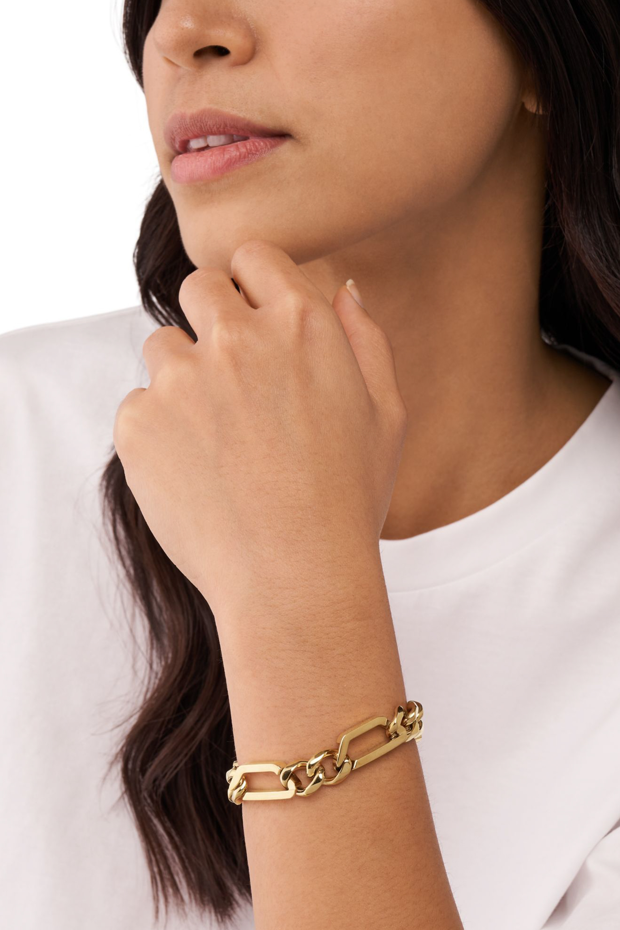 Diesel - DX1471, Unisex's Gold-Tone stainless steel chain bracelet in Gold - 4