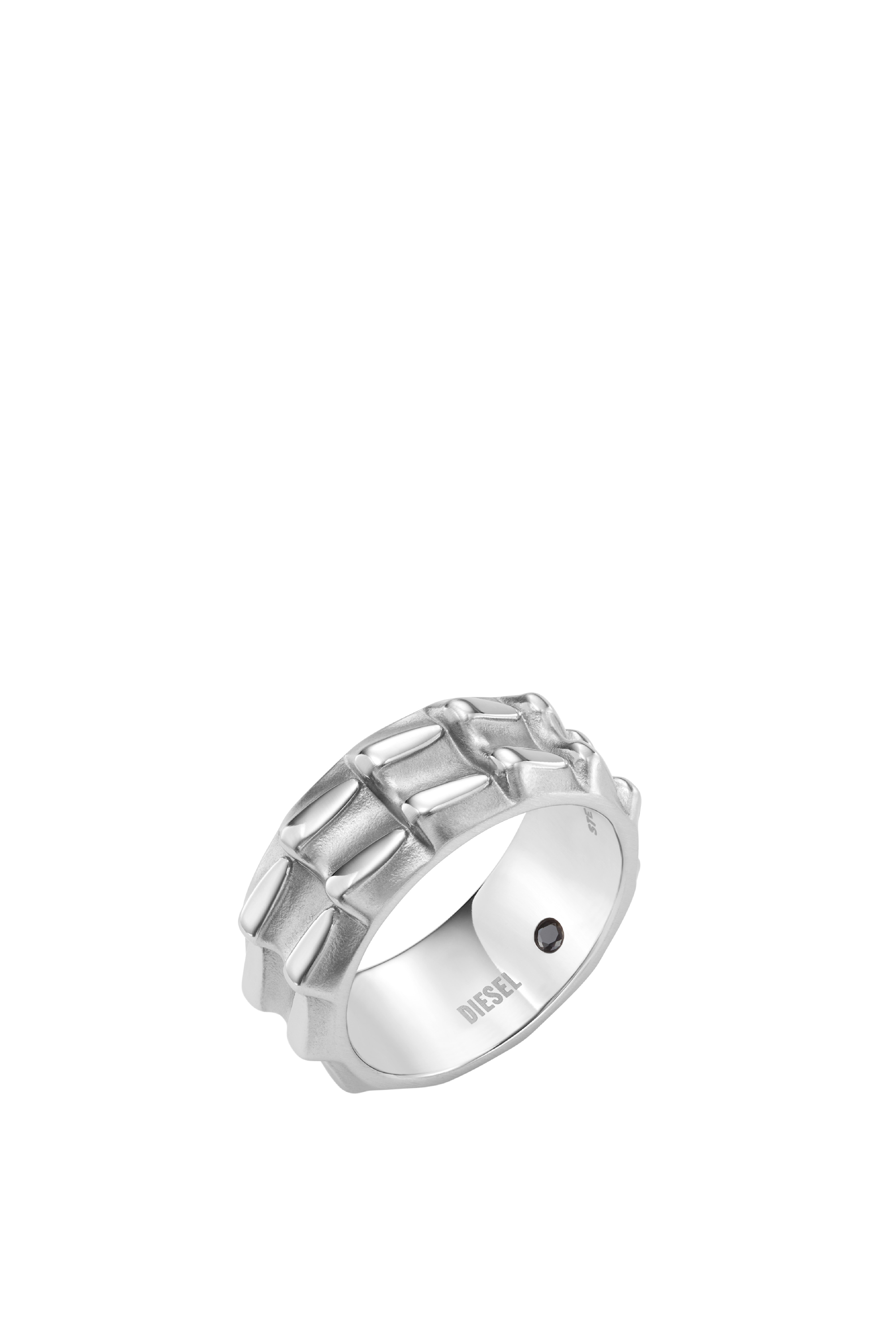 Diesel - DX1394, Unisex's Stainless steel band ring in Silver - 1