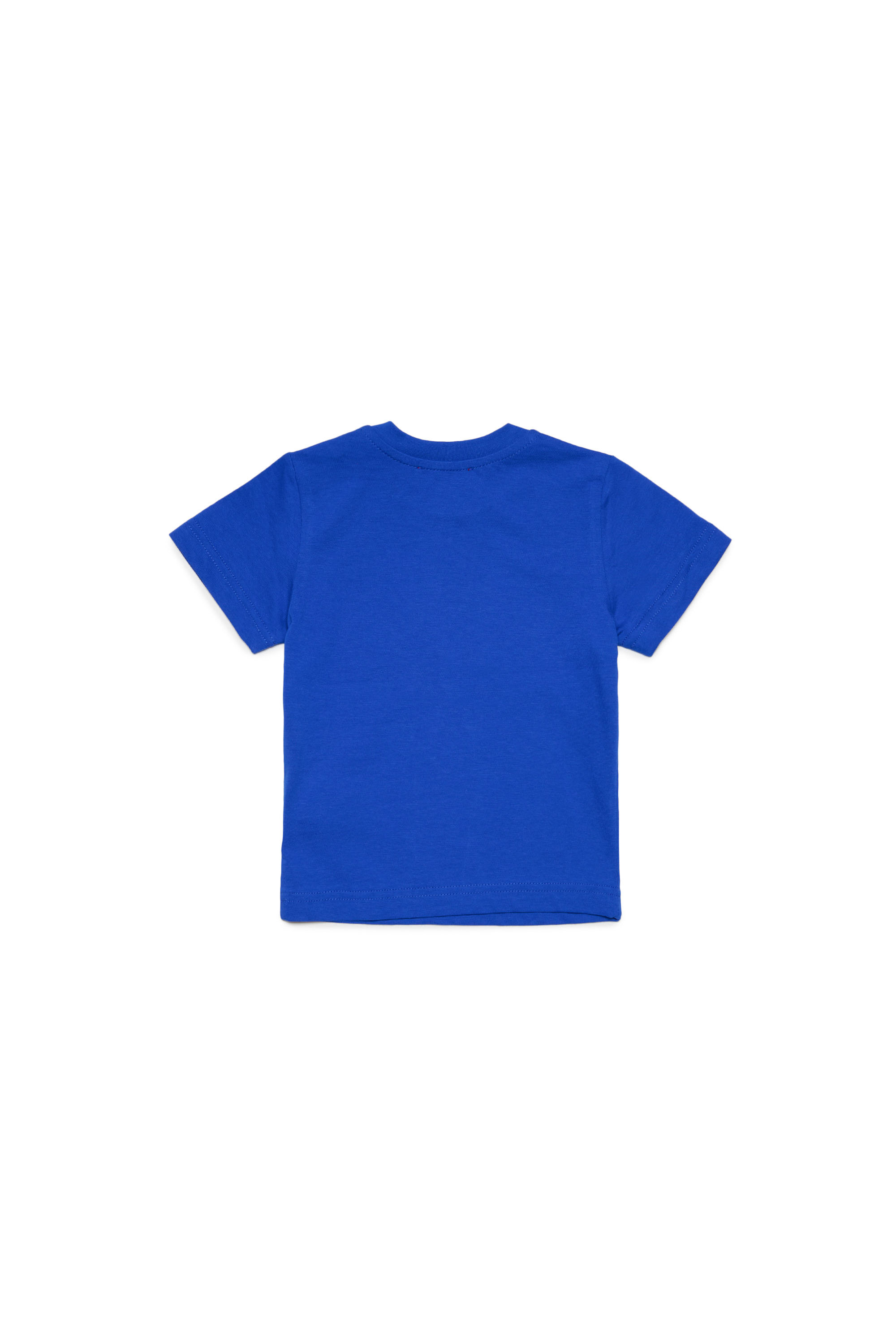 Diesel - TVASEB, Man's T-shirt with dynamic logo in Dark Blue - 2