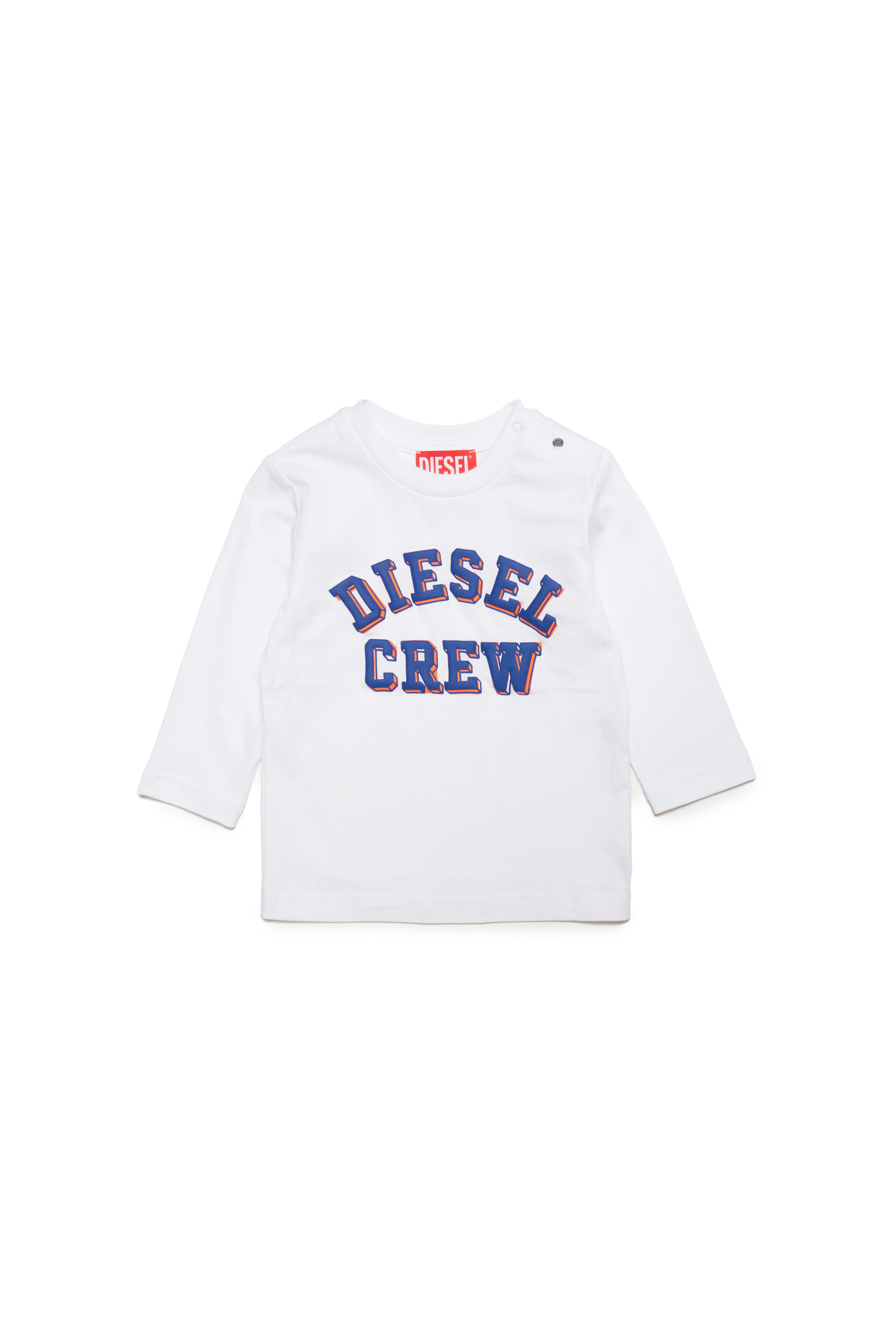 Diesel - TCREWB, Unisex's Long-sleeve T-shirt with Diesel Crew logo in White - 1