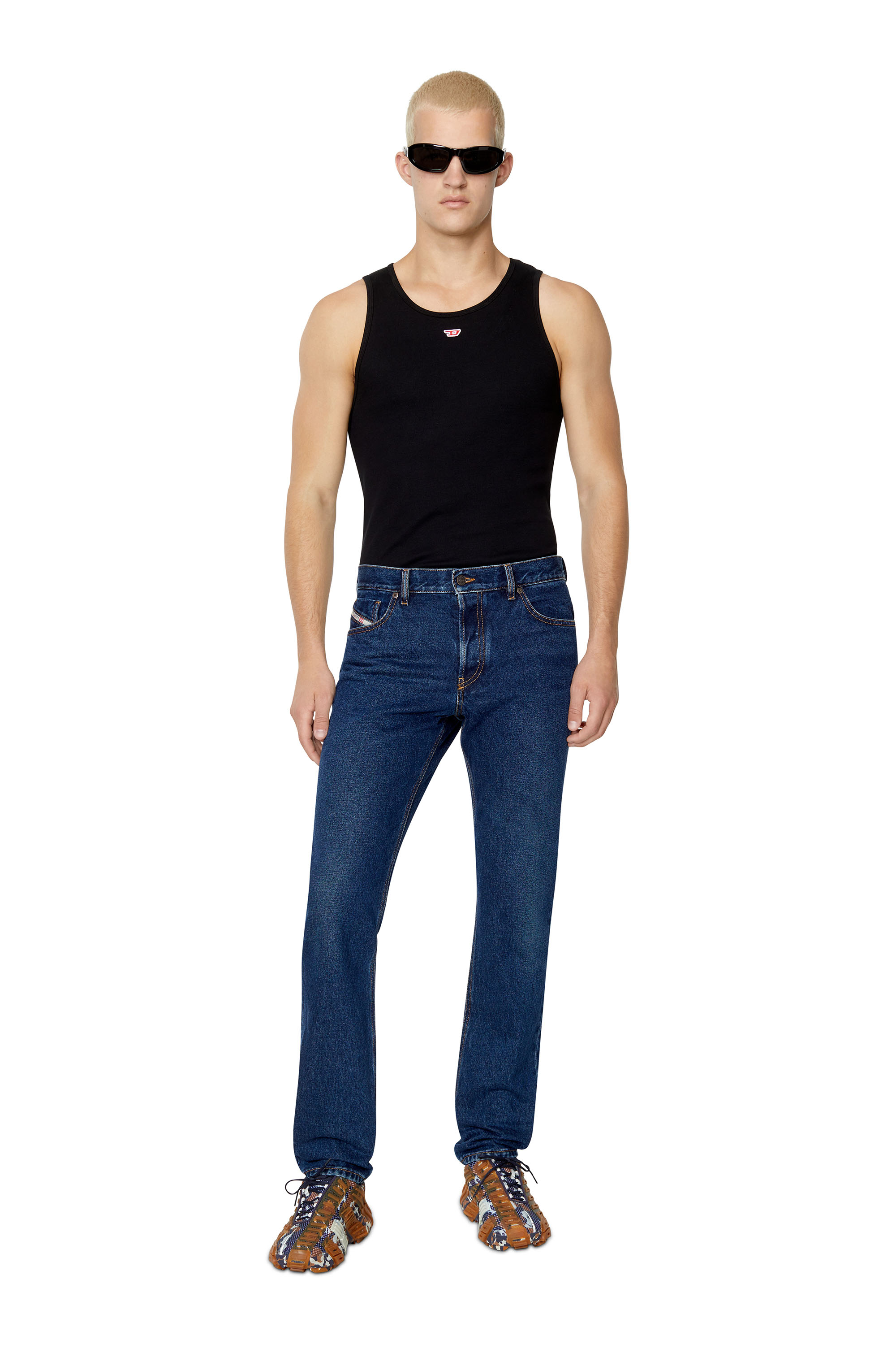 Diesel - Straight Jeans 1995 D-Sark 007E6, Man's Straight Jeans - 1995 D-Sark in Dark Blue - 2