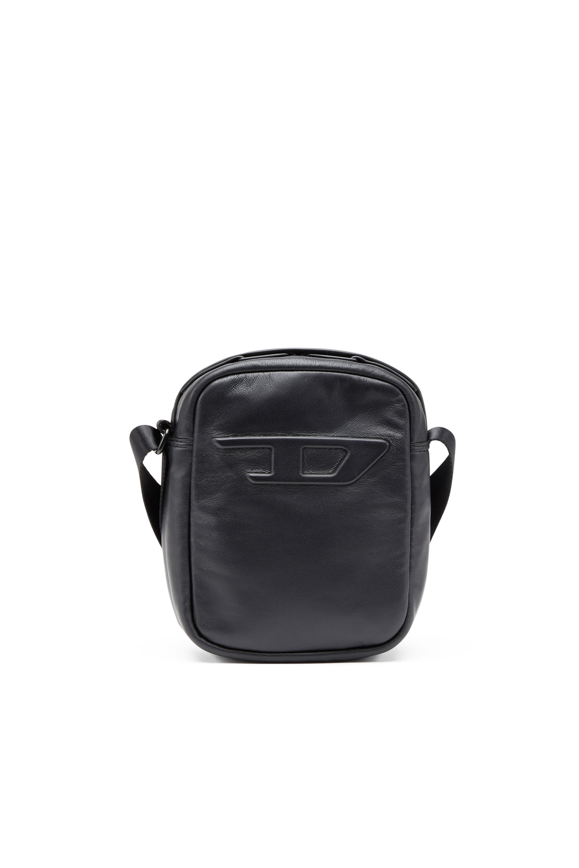 Diesel - RAVE CROSSBODY, Man's Rave Crossbody - Leather crossbody with embossed D logo in Black - 1