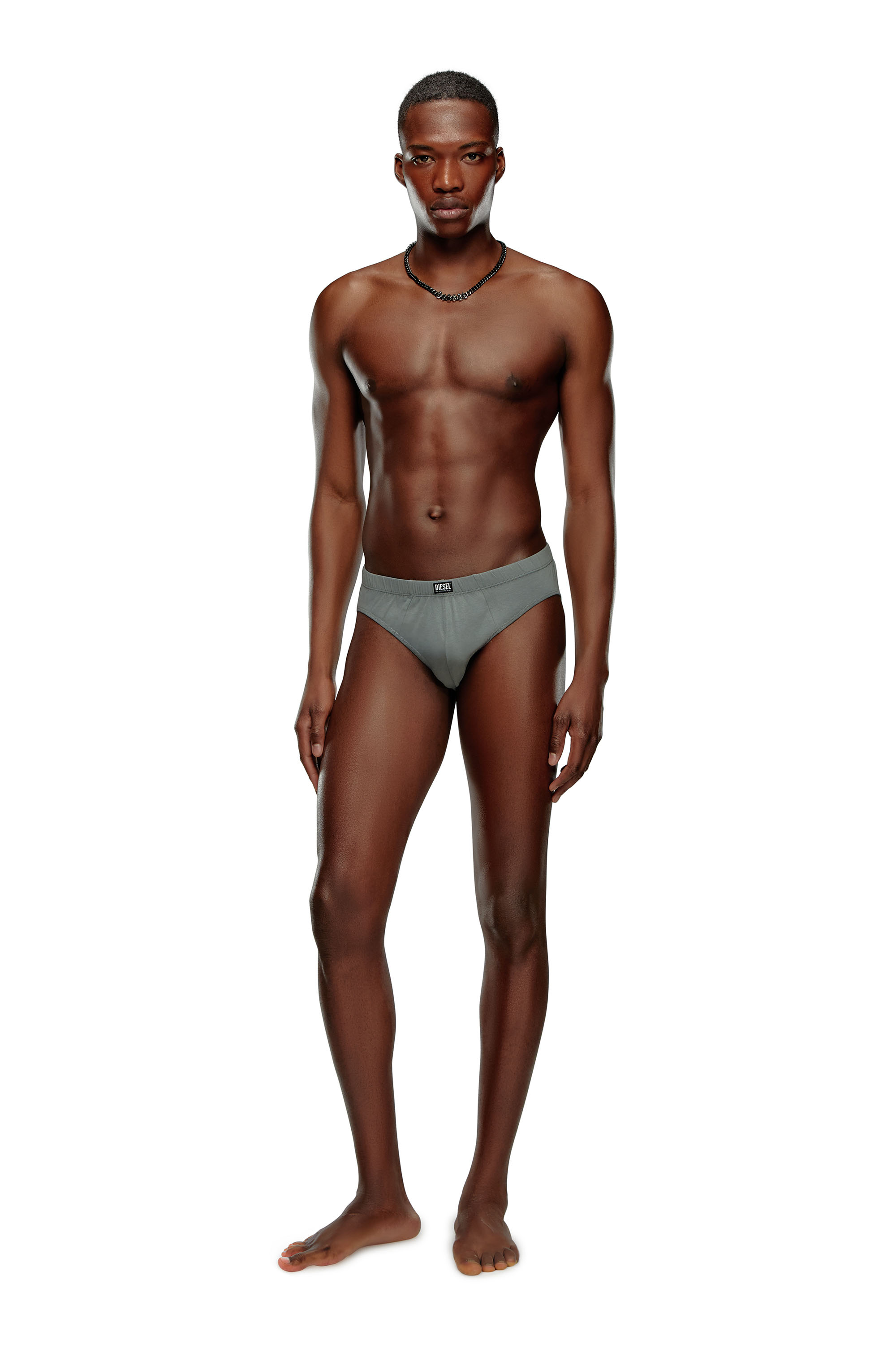 Diesel - UMBR-PHABIO-THREEPACK, Man's Three-pack seamless briefs in Grey/Black - 3